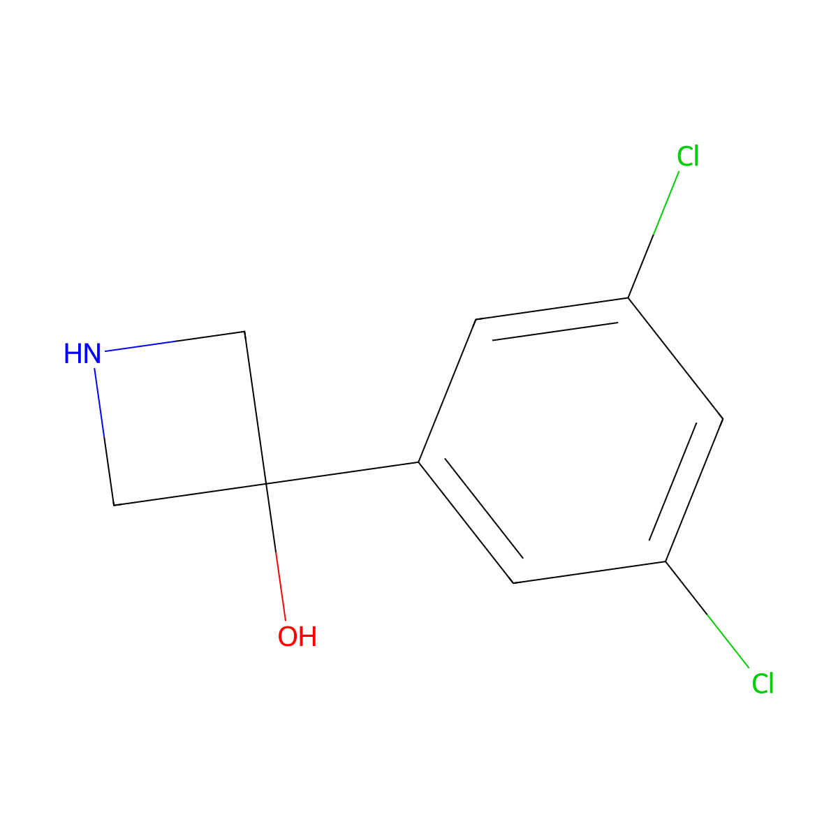 3-(3,5-Dichlorophenyl)azetidin-3-ol molecular structure, CAS 1388028-88-3