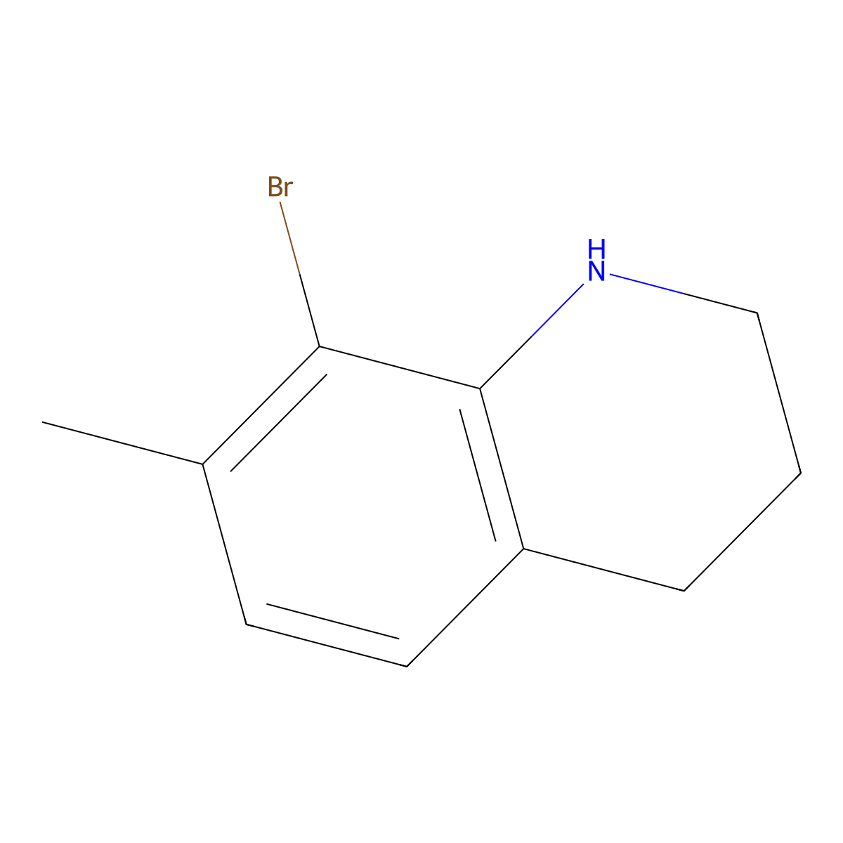 8-Bromo-7-methyl-1,2,3,4-tetrahydroquinoline molecular structure, CAS 1388028-89-4