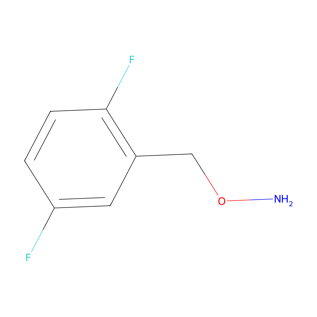 O-(2,5-difluorobenzyl)hydroxylamine molecular structure, CAS 1388030-23-6