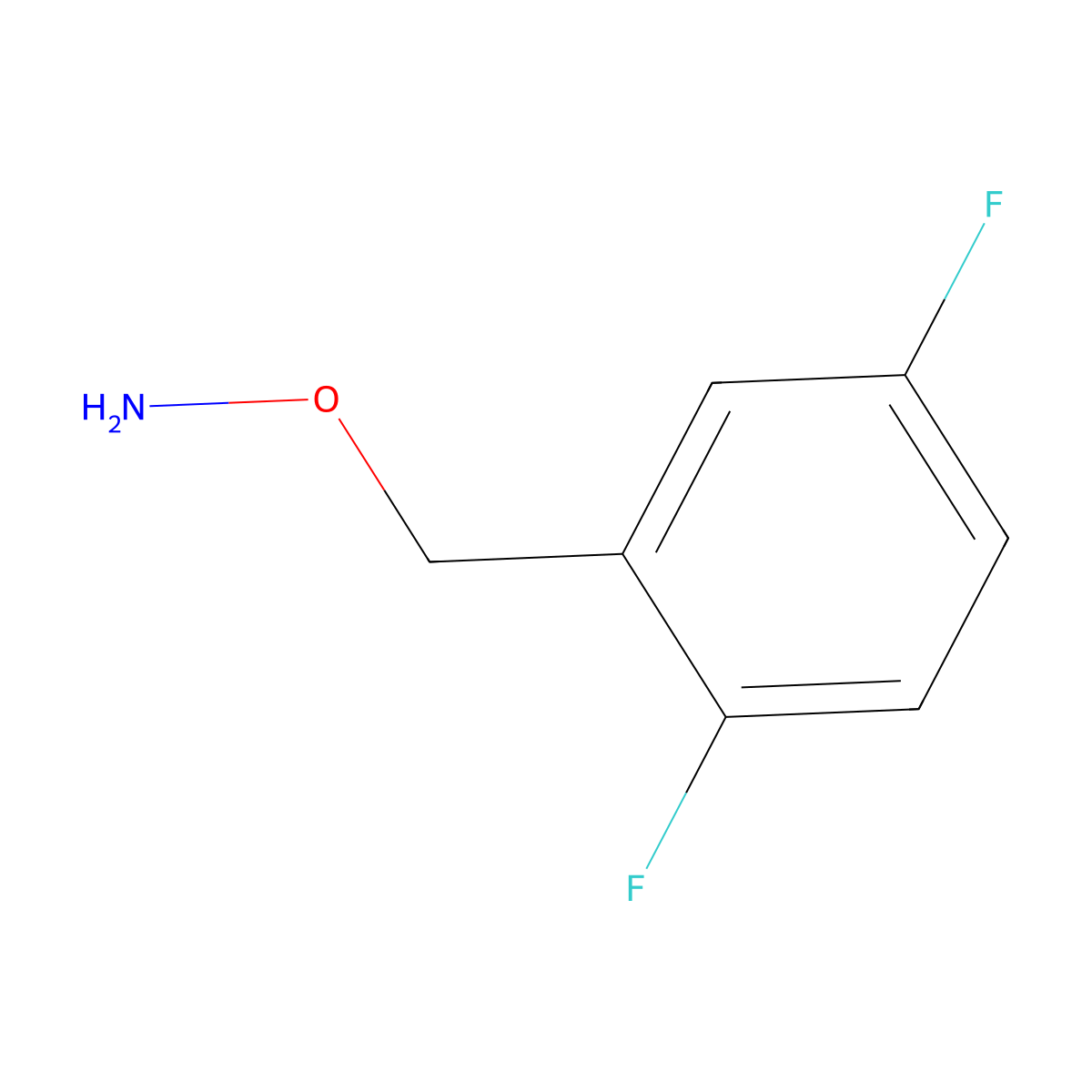 O-(2,5-difluorobenzyl)hydroxylamine molecular structure, CAS 1388030-23-6