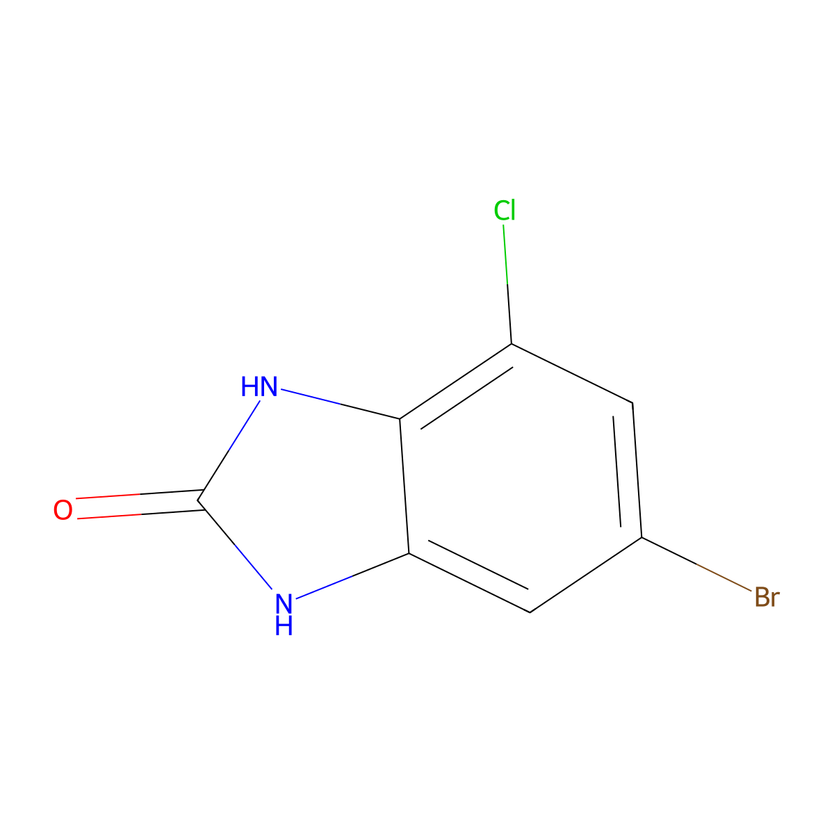 6-bromo-4-chloro-2,3-dihydro-1H-1,3-benzodiazol-2-one molecular structure, CAS 1388030-43-0