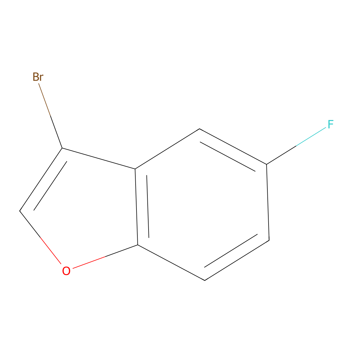 3-Bromo-5-fluoro-1-benzofuran molecular structure, CAS 1388031-11-5