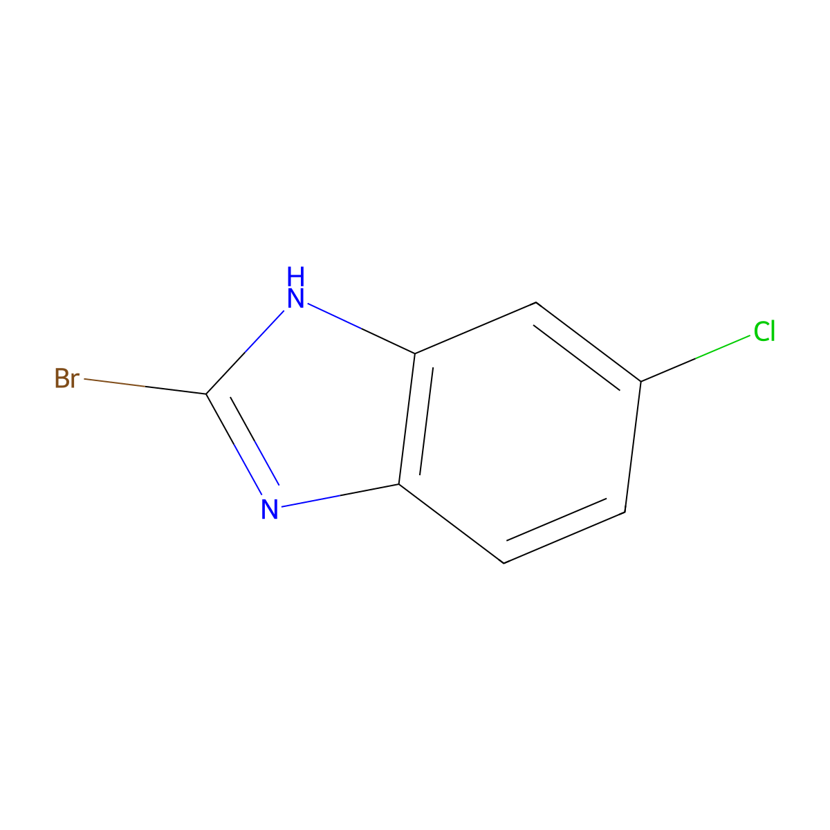 2-Bromo-6-chloro-1H-benzo[d]imidazole molecular structure, CAS 1388031-41-1