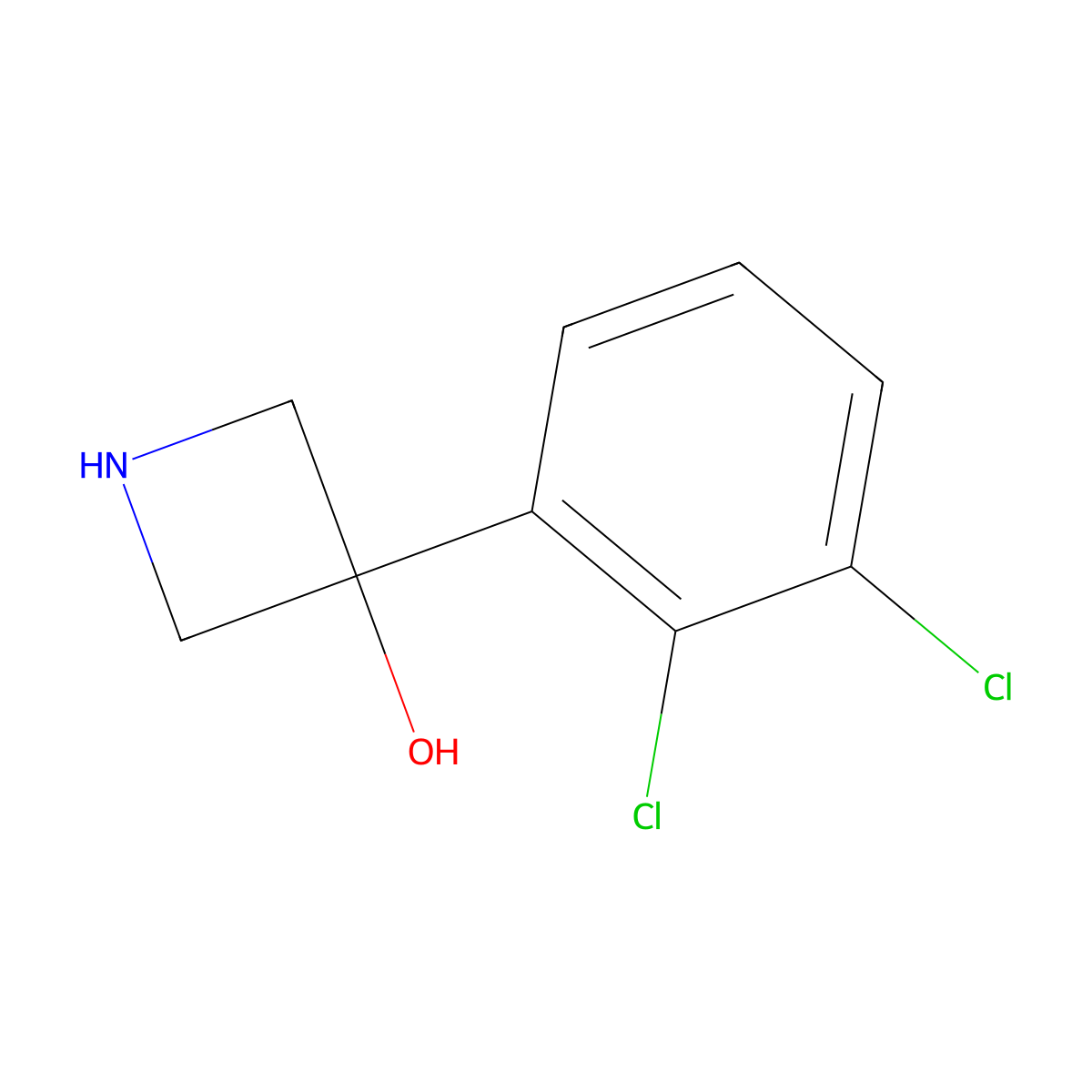 3-(2,3-Dichlorophenyl)azetidin-3-ol molecular structure, CAS 1388031-55-7