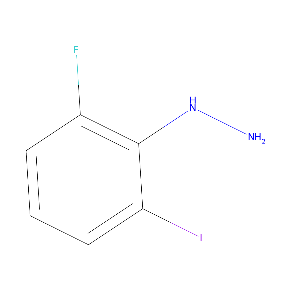 2-Fluoro-6-iodophenylhydrazine molecular structure, CAS 1388031-71-7