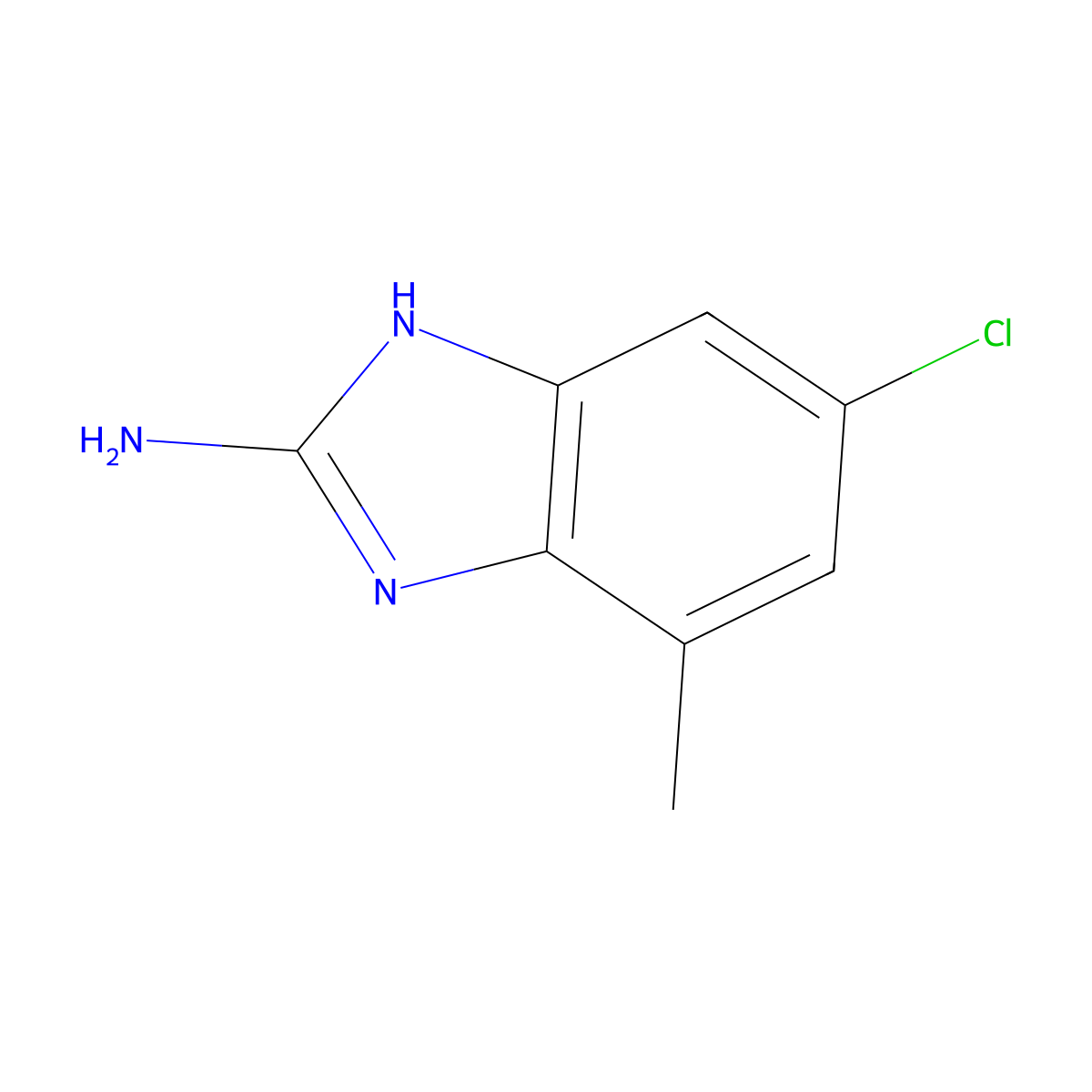 5-chloro-7-methyl-1H-1,3-benzodiazol-2-amine molecular structure, CAS 1388032-59-4