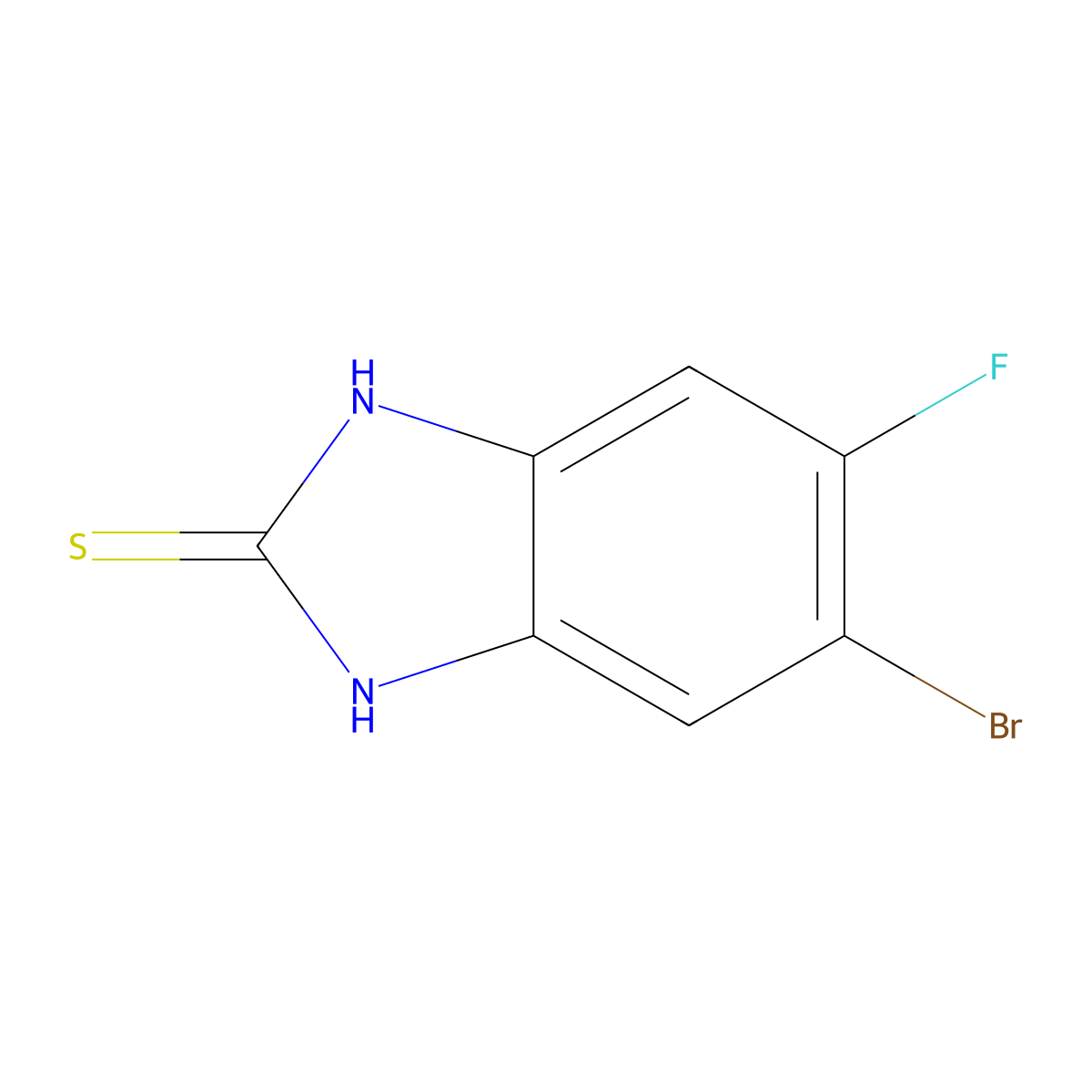 5-Bromo-6-fluoro-1H-benzo[d]imidazole-2(3H)-thione molecular structure, CAS 1388032-67-4