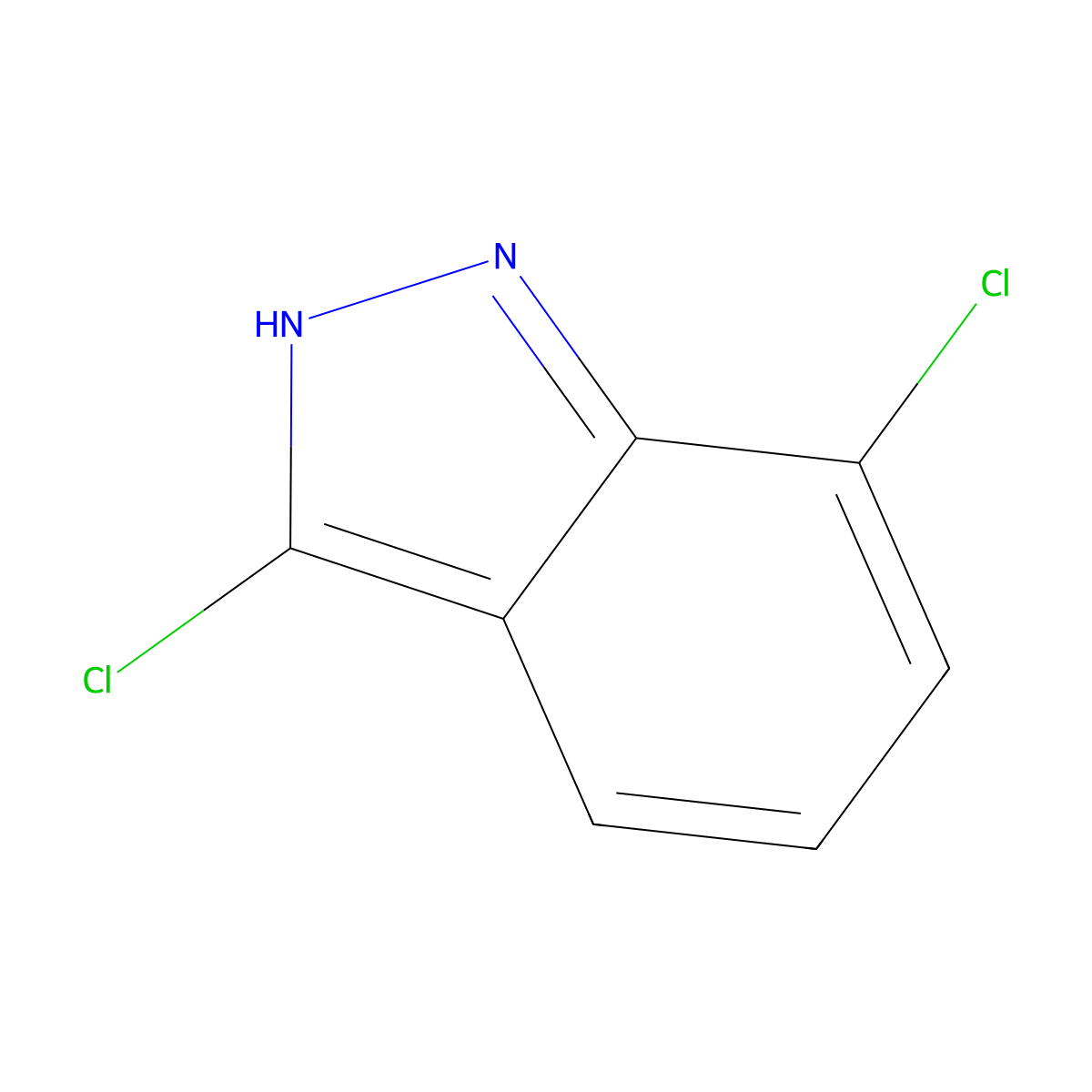 3,7-Dichloro-1H-indazole molecular structure, CAS 1388032-69-6