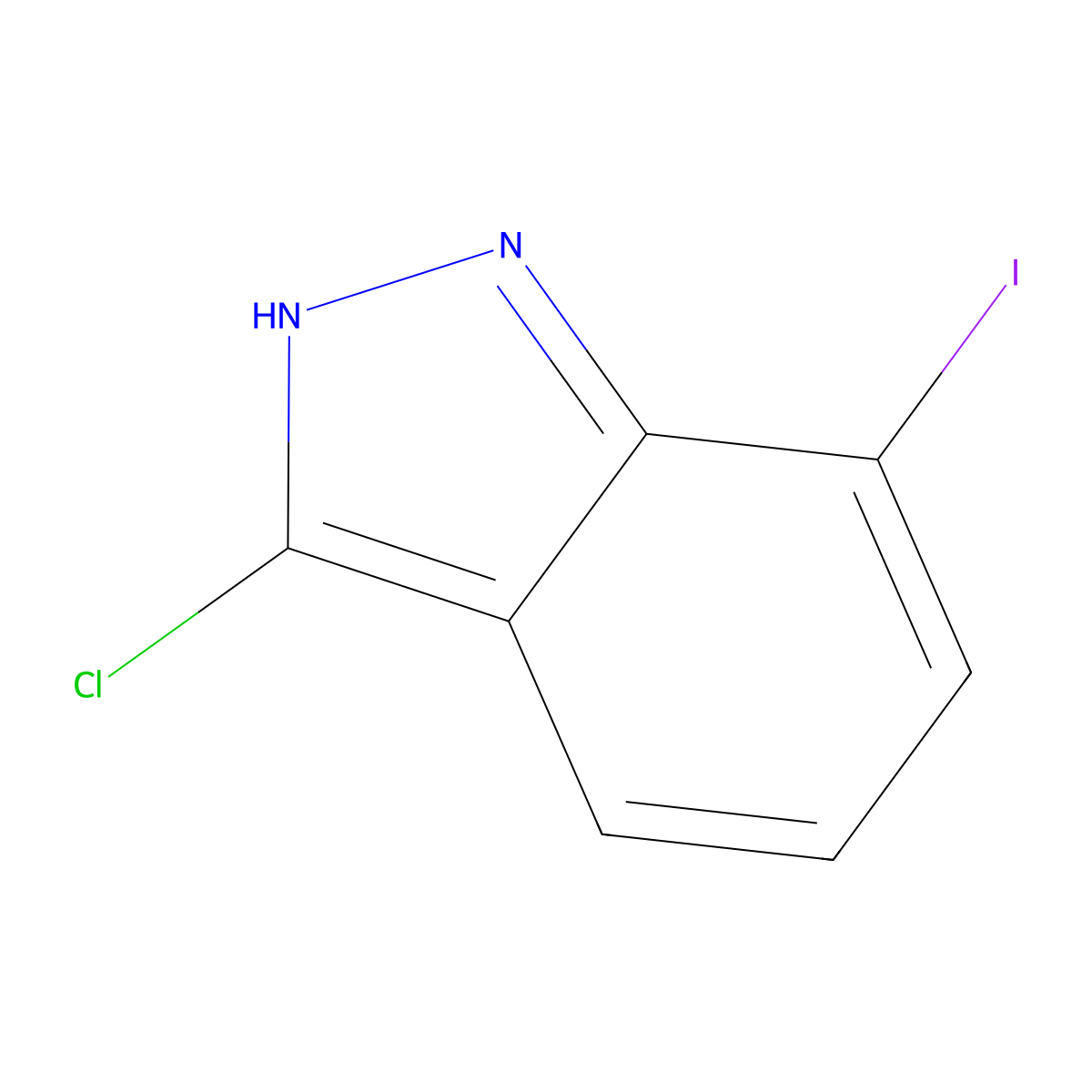 3-Chloro-7-iodo-1H-indazole molecular structure, CAS 1388033-34-8