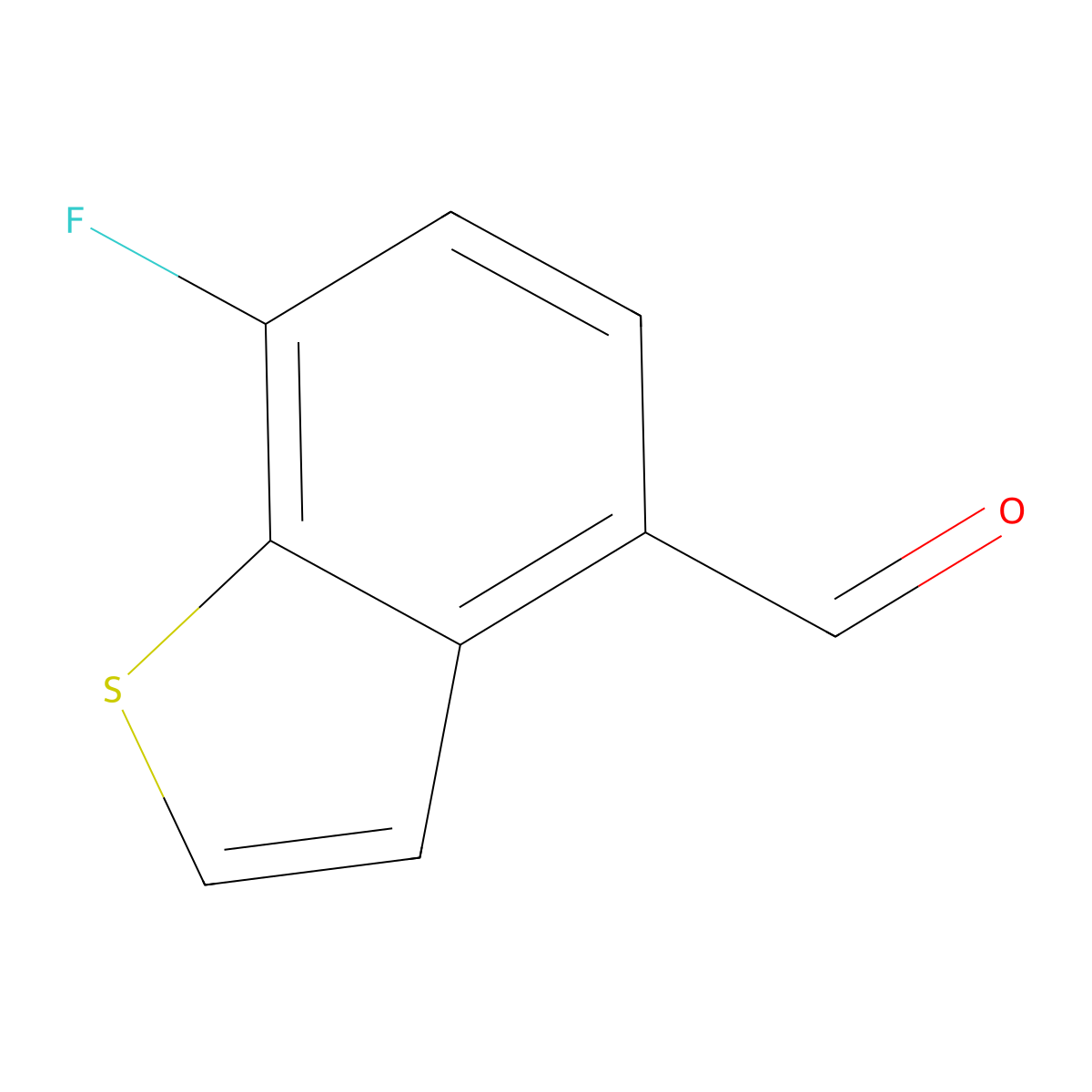 7-Fluorobenzo[b]thiophene-4-carbaldehyde molecular structure, CAS 1388033-39-3