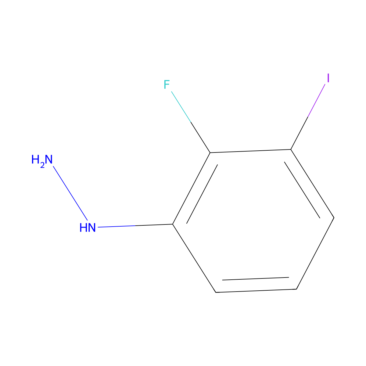 (2-Fluoro-3-iodophenyl)hydrazine molecular structure, CAS 1388035-09-3