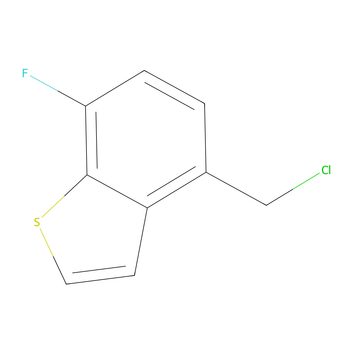 4-(Chloromethyl)-7-fluoro-1-benzothiophene molecular structure, CAS 1388036-06-3