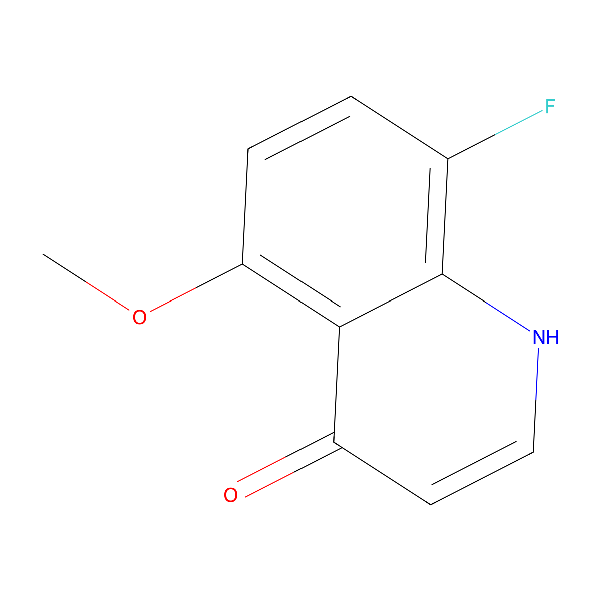 8-Fluoro-5-methoxyquinolin-4-ol molecular structure, CAS 1388036-32-5