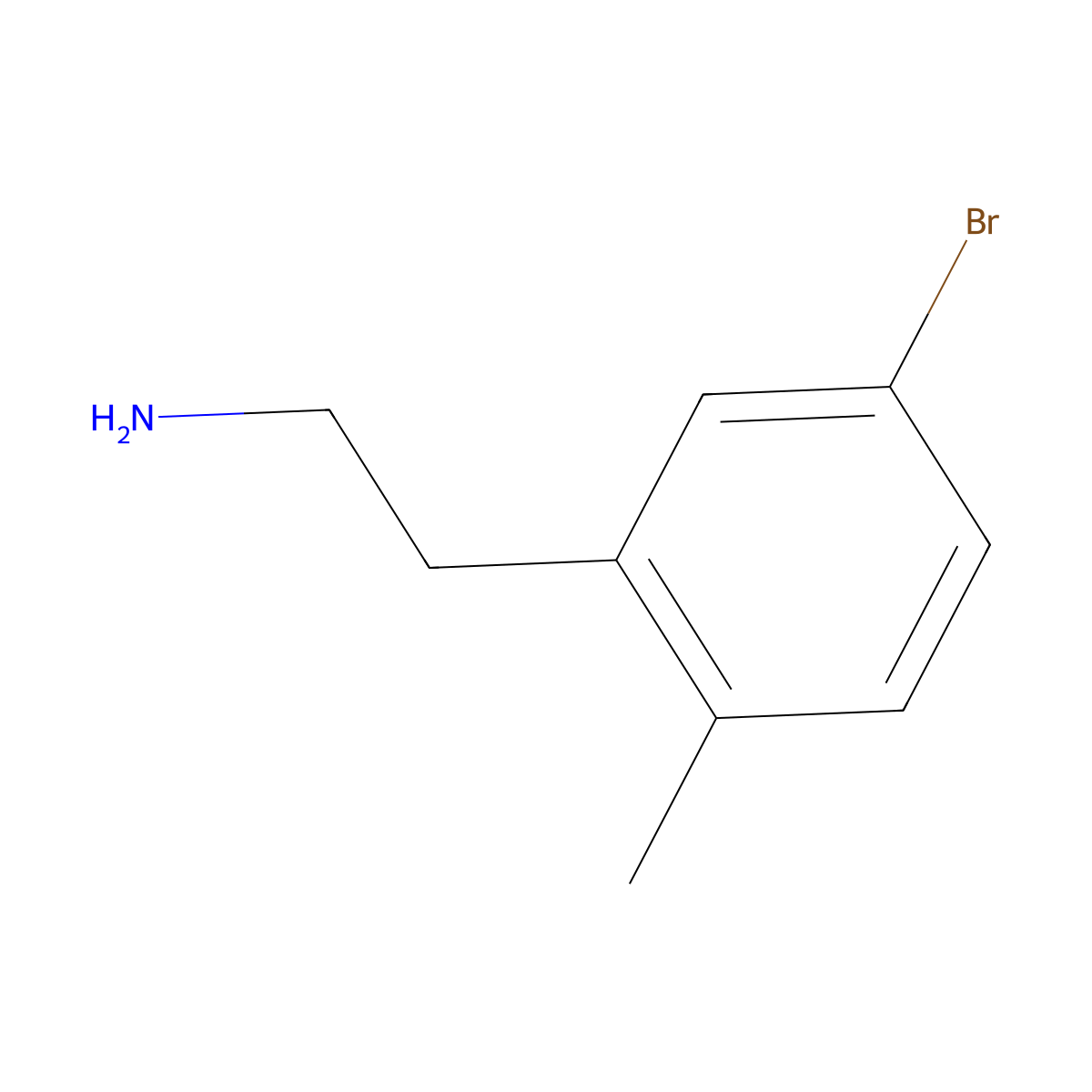 2-(5-Bromo-2-methylphenyl)ethan-1-amine molecular structure, CAS 1388037-51-1