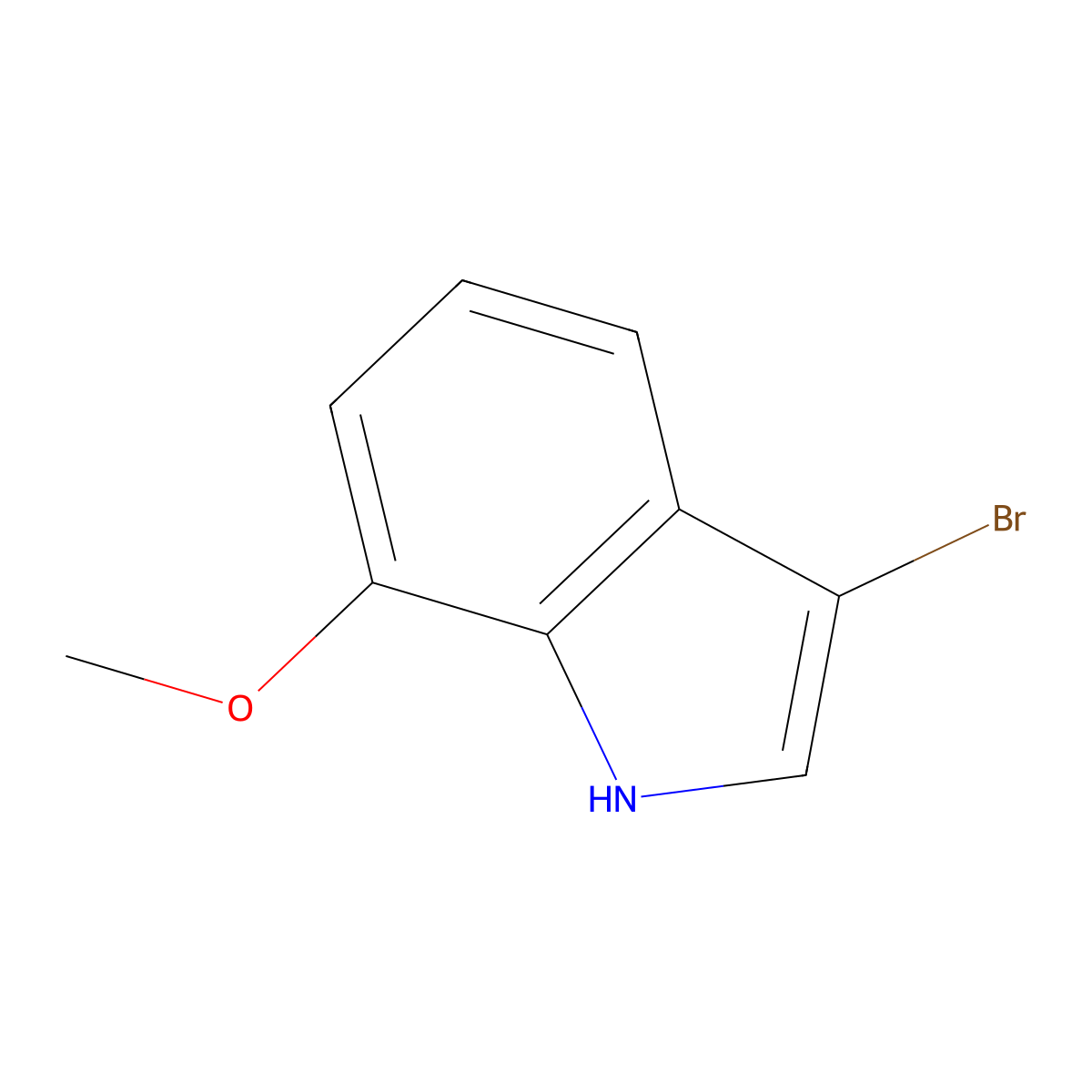 3-Bromo-7-methoxy-1H-indole molecular structure, CAS 1388038-09-2