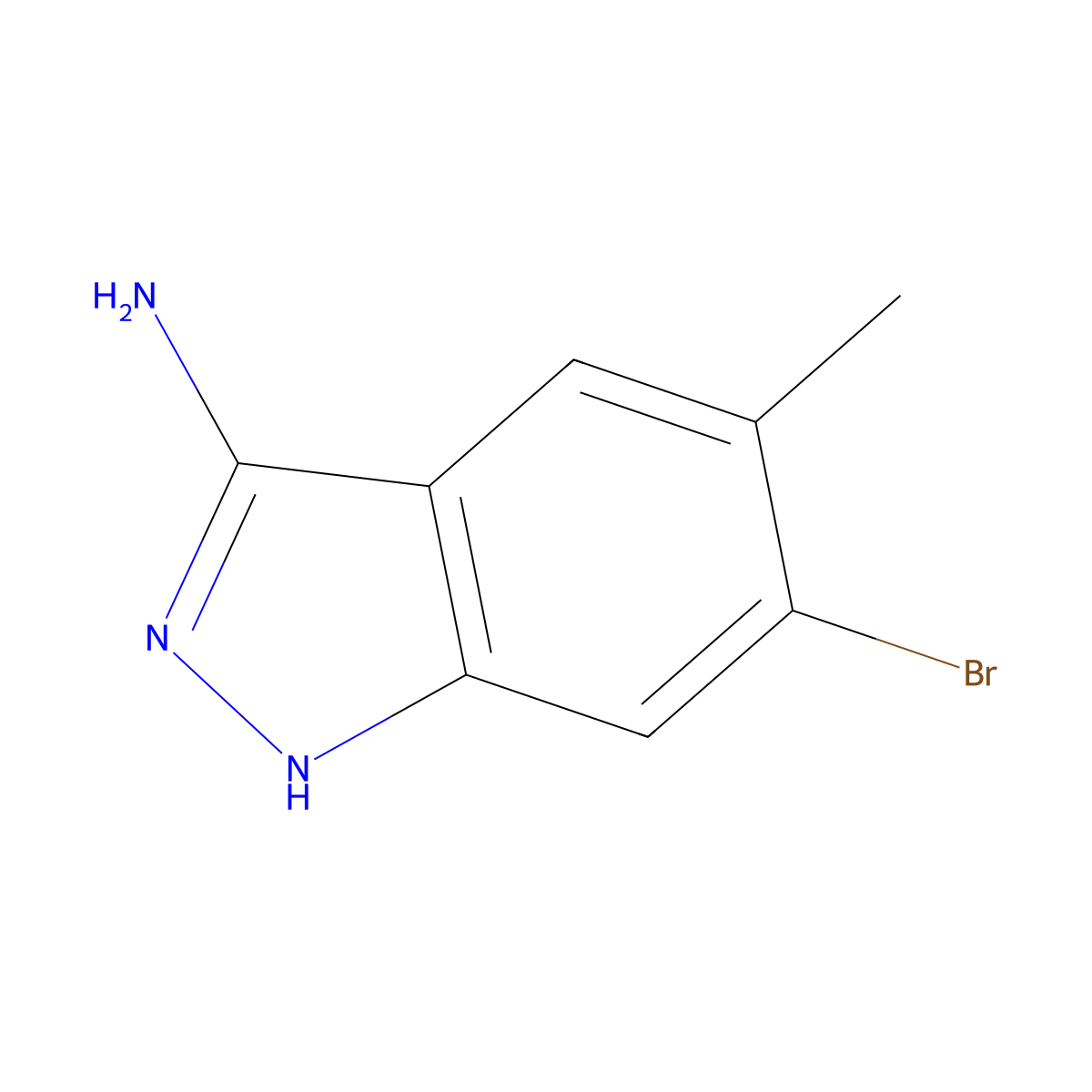6-bromo-5-methyl-1H-indazol-3-amine molecular structure, CAS 1388038-15-0