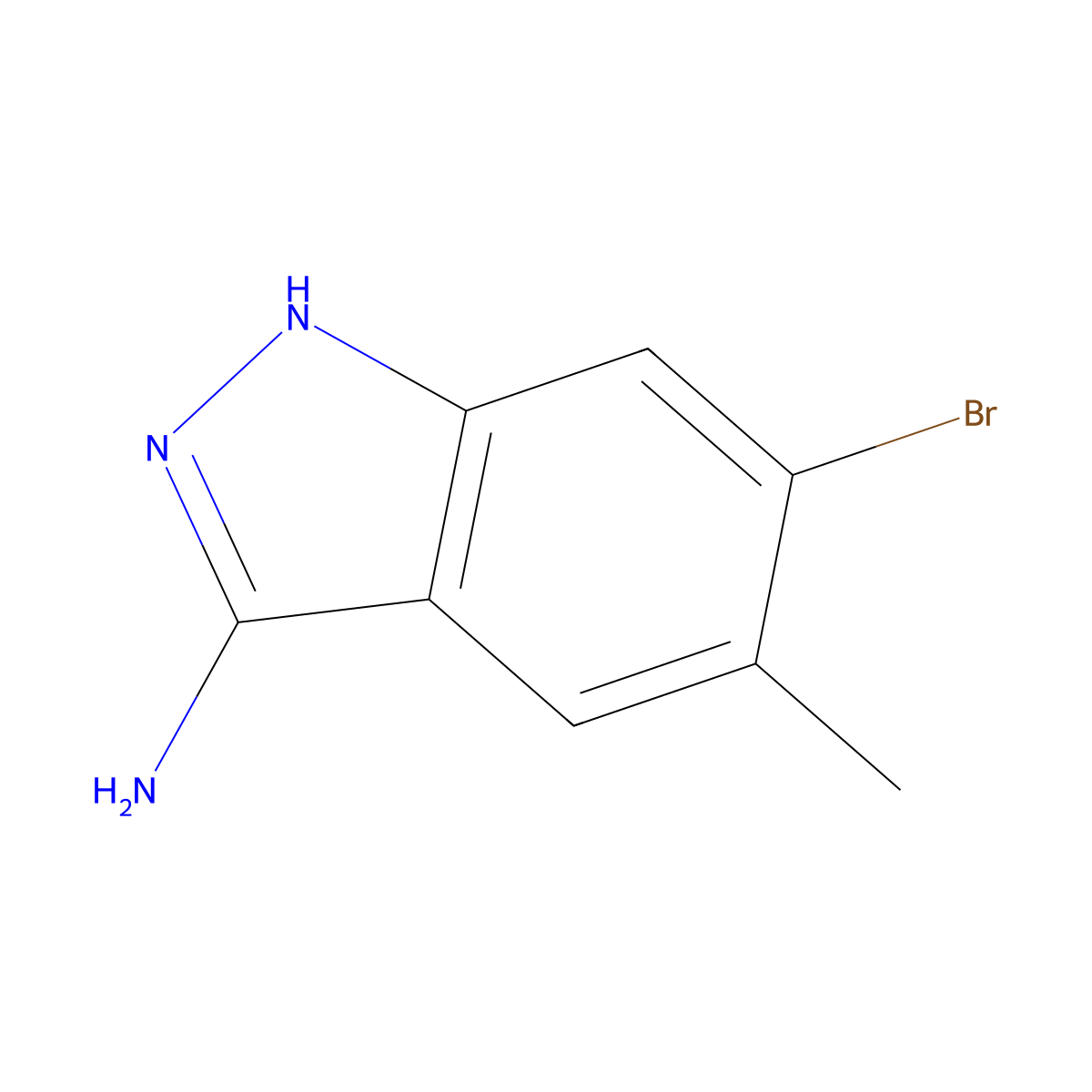 6-bromo-5-methyl-1H-indazol-3-amine molecular structure, CAS 1388038-15-0
