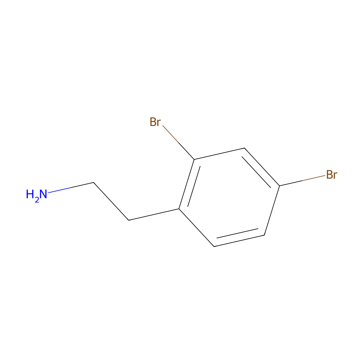 2,4-Dibromophenethylamine molecular structure, CAS 1388038-18-3