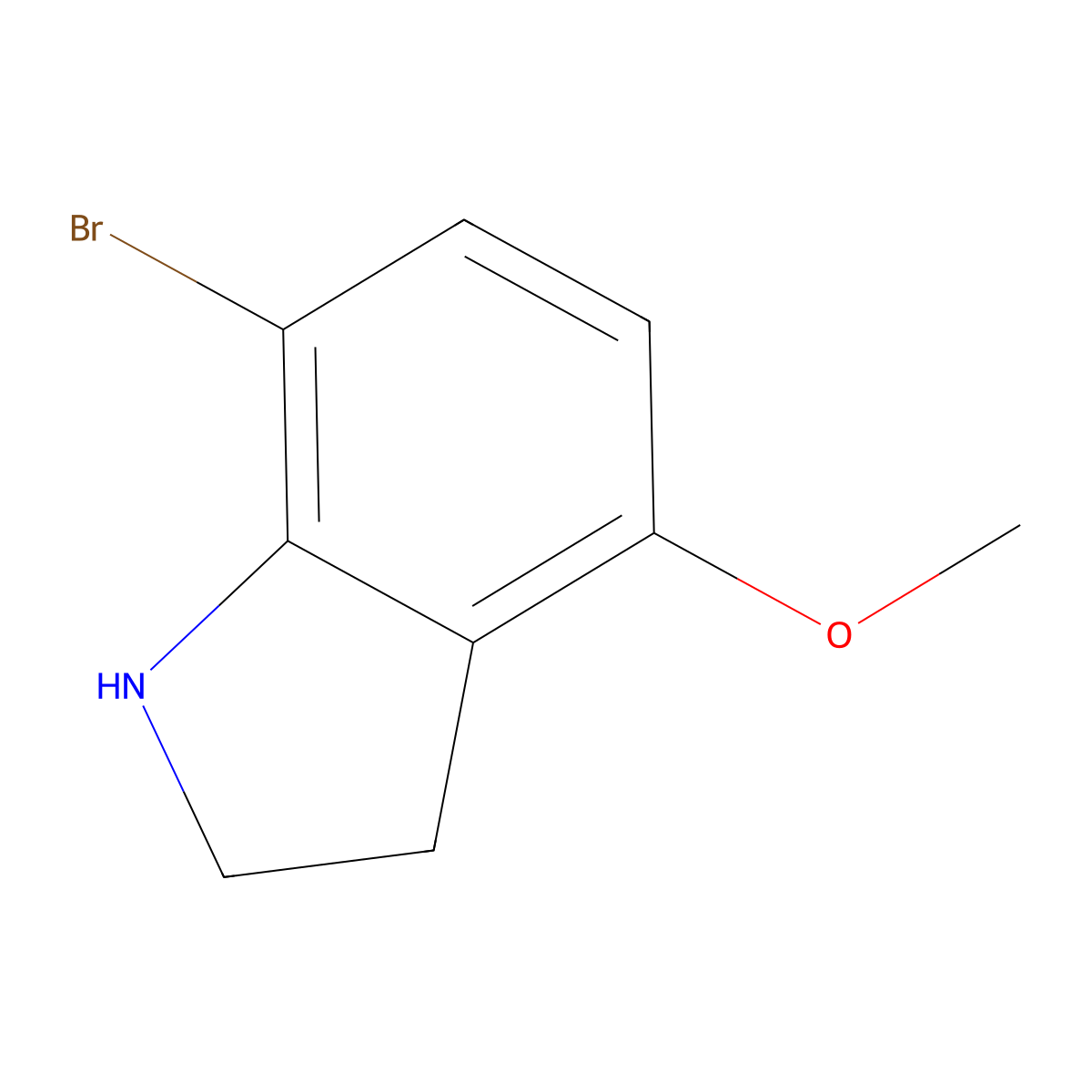 7-bromo-4-methoxy-2,3-dihydro-1H-indole molecular structure, CAS 1388038-73-0