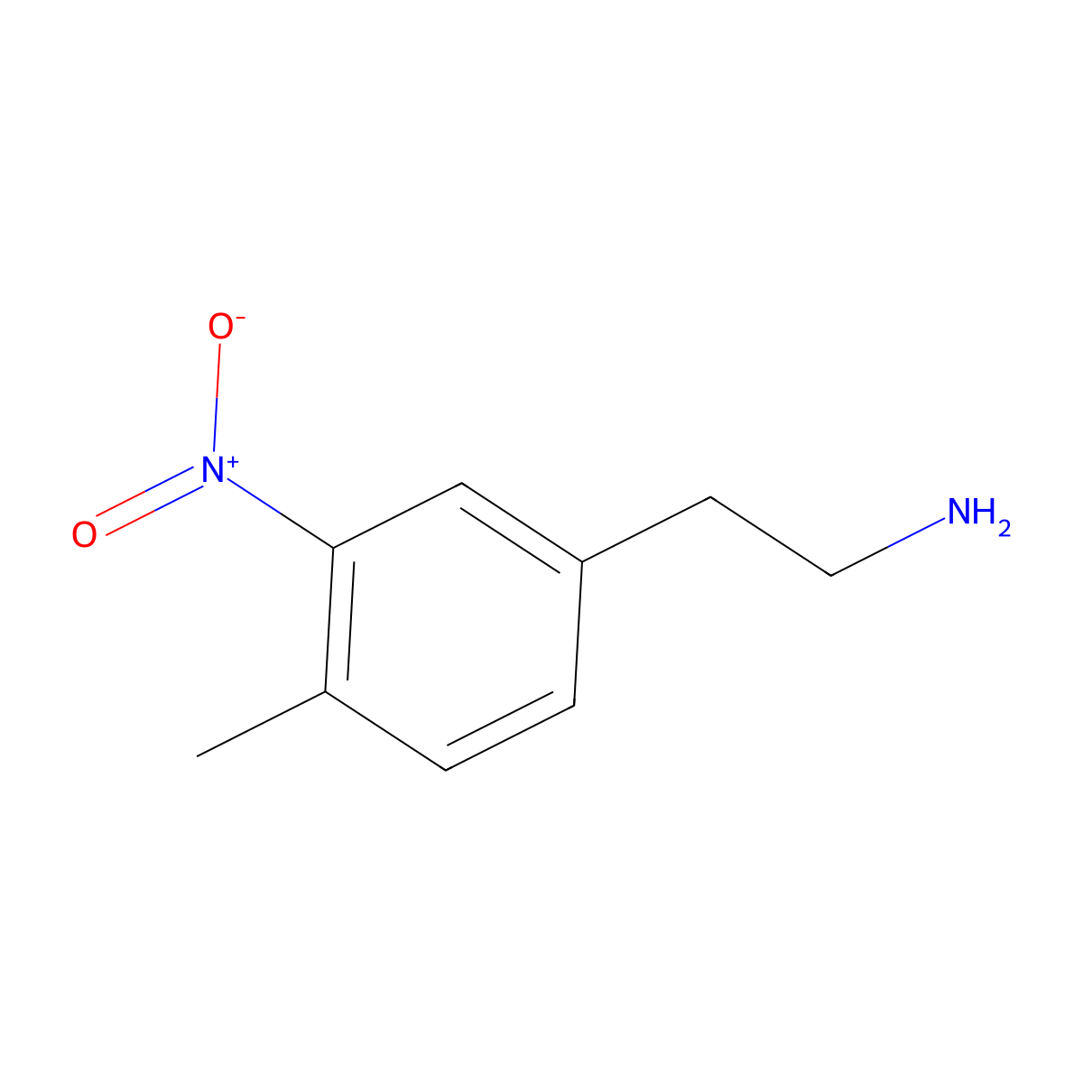 2-(4-Methyl-3-nitrophenyl)ethan-1-amine molecular structure, CAS 1388040-96-7