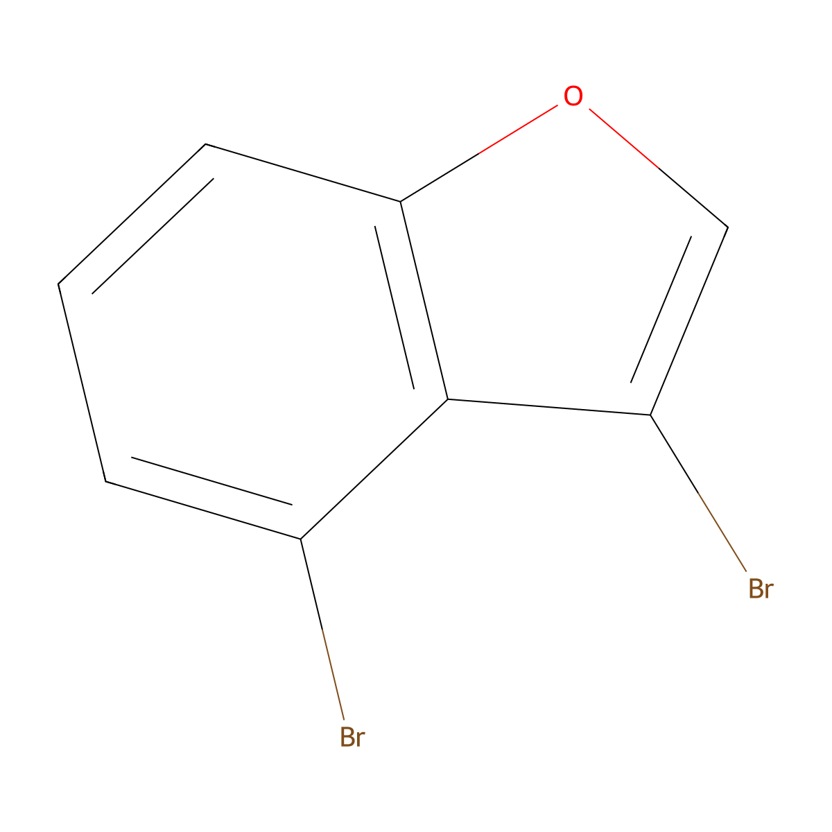 3,4-Dibromo-1-benzofuran molecular structure, CAS 1388041-06-2