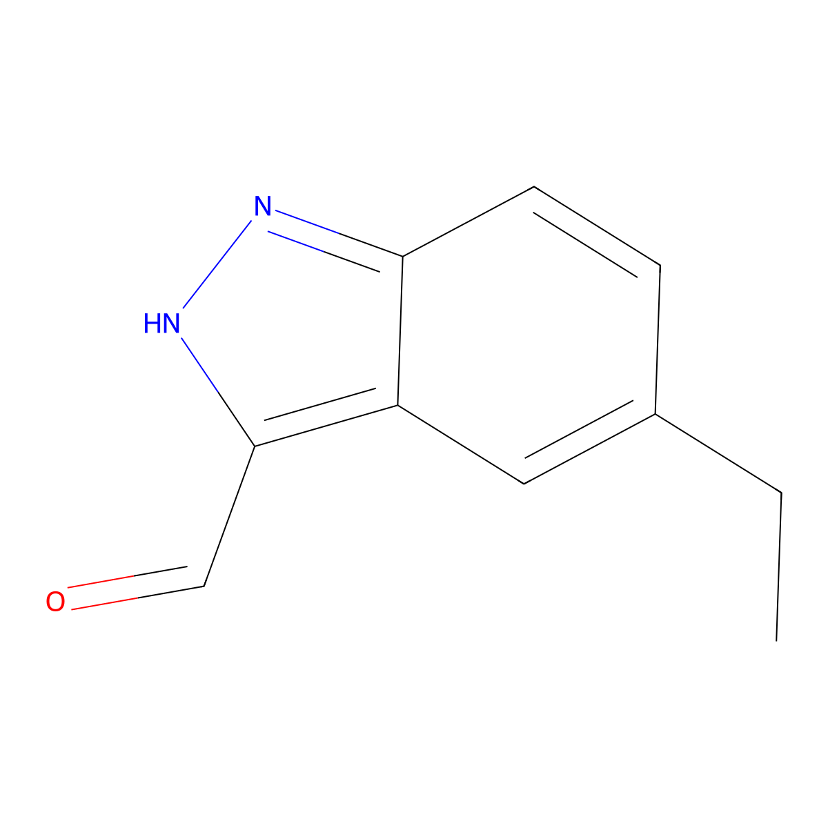 5-Ethyl-1H-indazole-3-carbaldehyde molecular structure, CAS 1388041-16-4