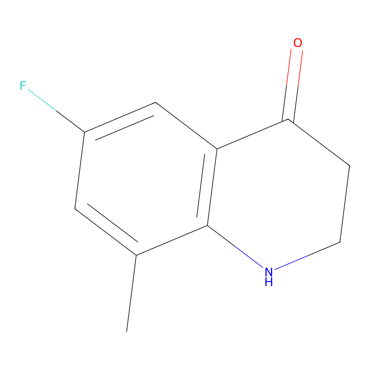 6-Fluoro-8-methyl-1,2,3,4-tetrahydroquinolin-4-one molecular structure, CAS 1388041-21-1