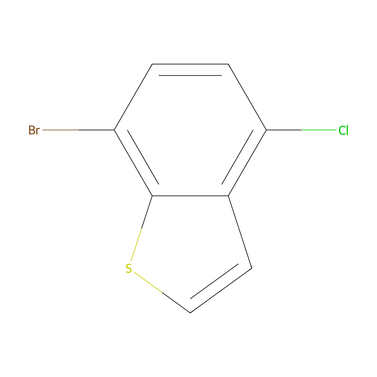 7-Bromo-4-chloro-1-benzothiophene molecular structure, CAS 1388042-07-6