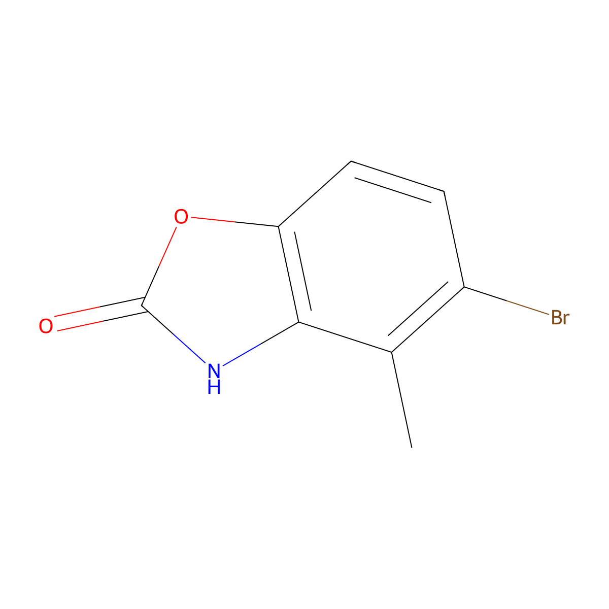 5-Bromo-4-methyl-2,3-dihydro-1,3-benzoxazol-2-one molecular structure, CAS 1388042-52-1