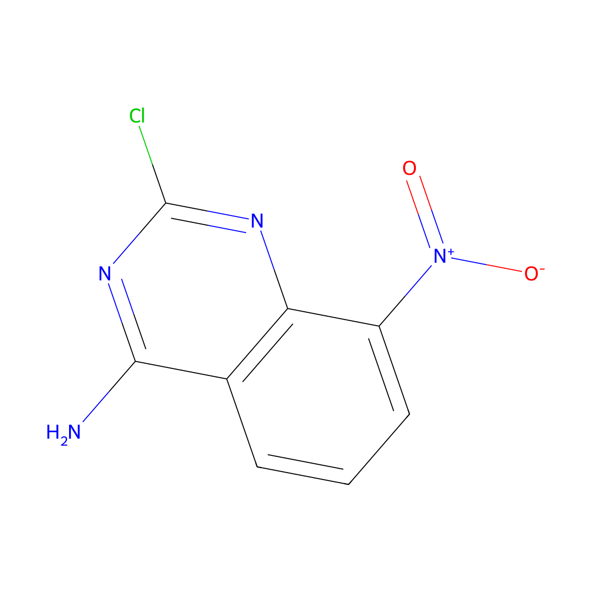 2-Chloro-8-nitroquinazolin-4-amine molecular structure, CAS 1388042-70-3
