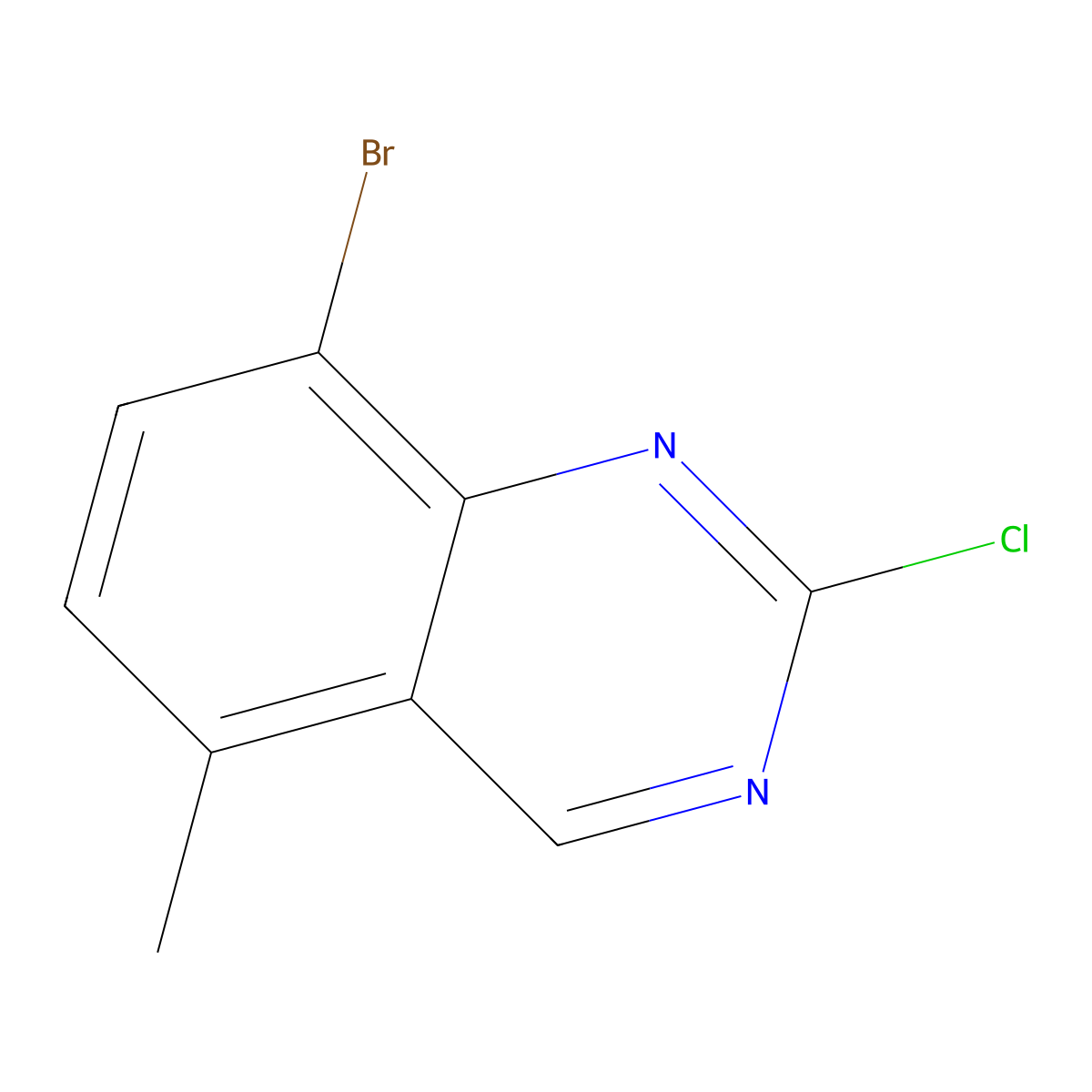 8-Bromo-2-chloro-5-methylquinazoline molecular structure, CAS 1388042-73-6