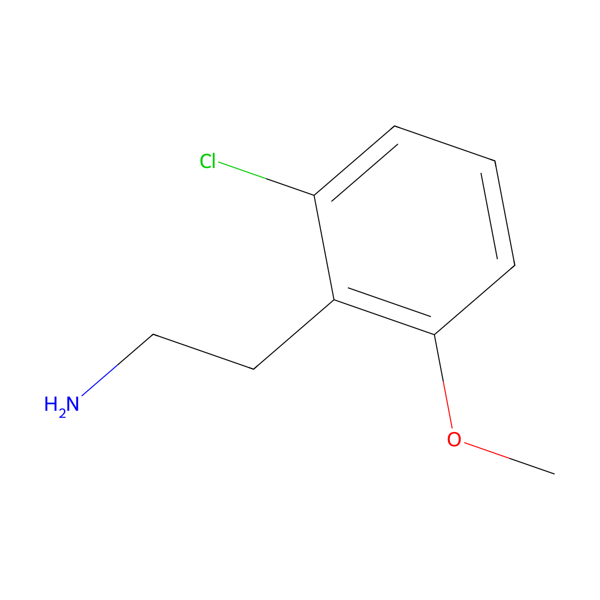 2-(2-Chloro-6-methoxyphenyl)ethan-1-amine molecular structure, CAS 1388043-23-9