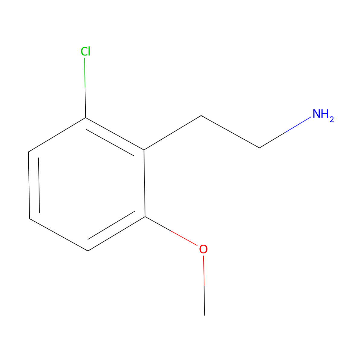 2-(2-Chloro-6-methoxyphenyl)ethan-1-amine molecular structure, CAS 1388043-23-9