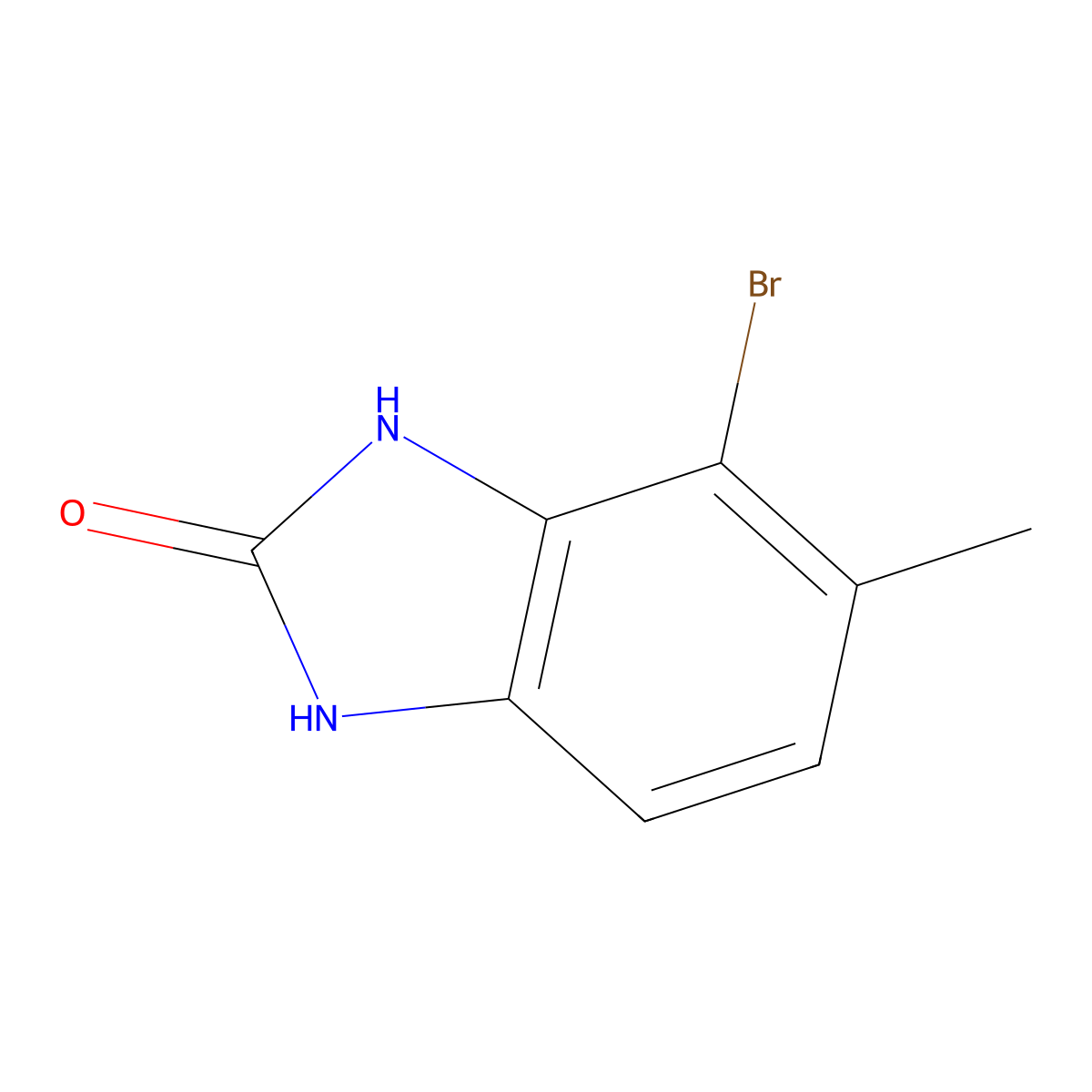 4-Bromo-1,3-dihydro-5-methyl-2H-benzimidazol-2-one molecular structure, CAS 1388043-57-9