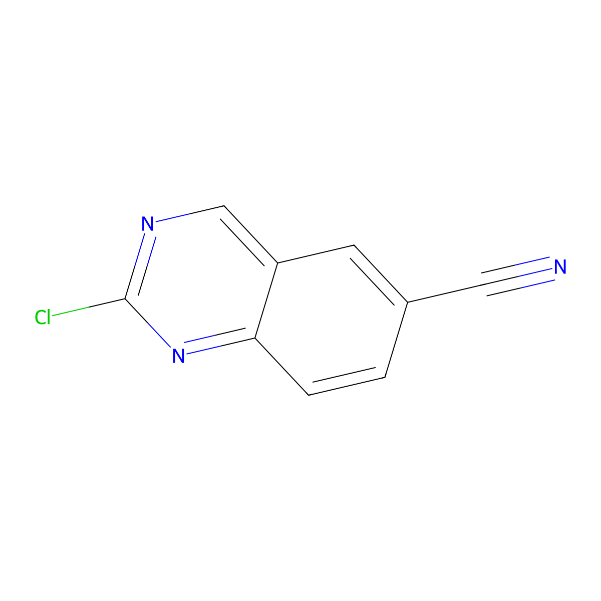 2-Chloroquinazoline-6-carbonitrile molecular structure, CAS 1388043-87-5