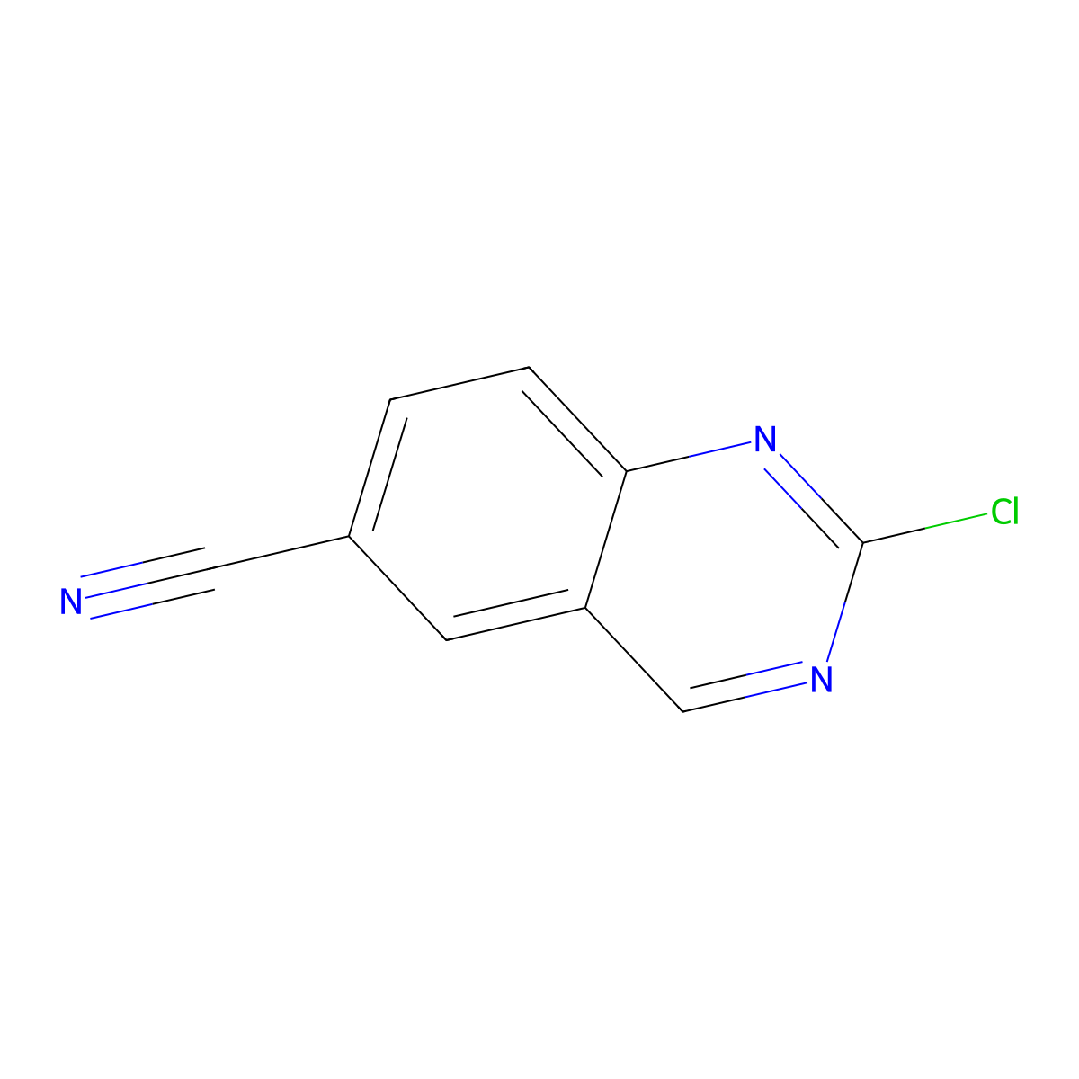 2-Chloroquinazoline-6-carbonitrile molecular structure, CAS 1388043-87-5