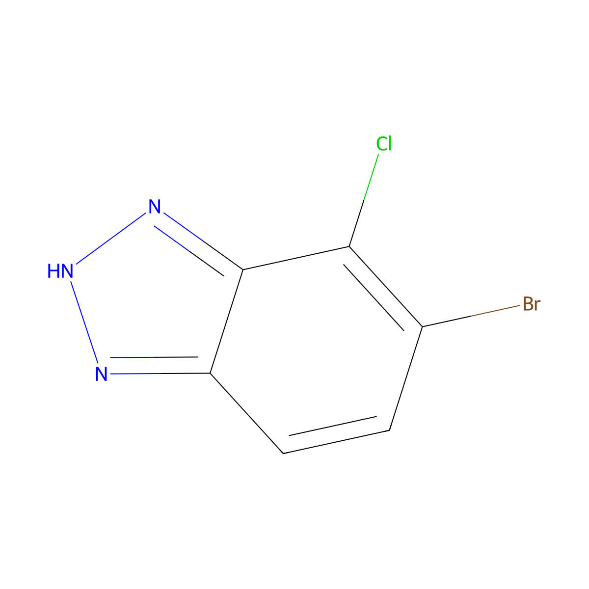 6-bromo-7-chloro-1H-benzo[d][1,2,3]triazole molecular structure, CAS 1388044-33-4