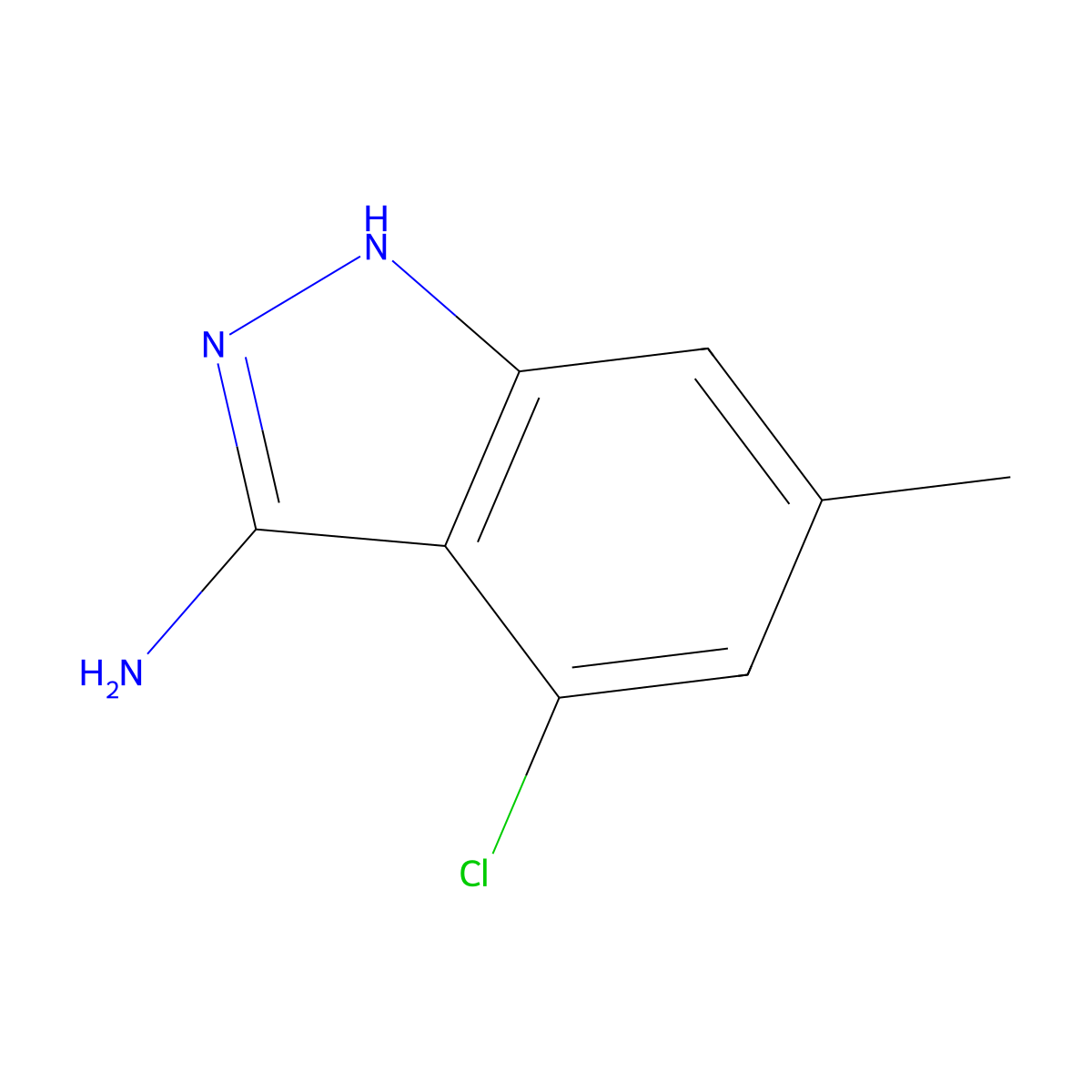 4-Chloro-6-methyl-1H-indazol-3-amine molecular structure, CAS 1388047-49-1