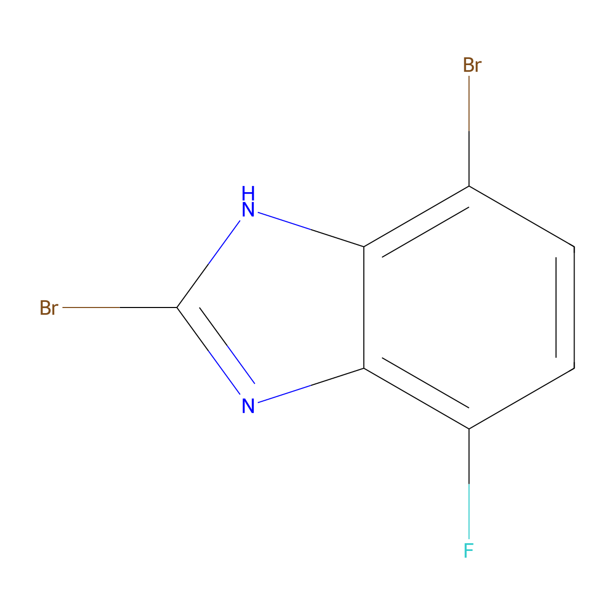 2,4-Dibromo-7-fluoro-1H-benzimidazole molecular structure, CAS 1388048-52-9