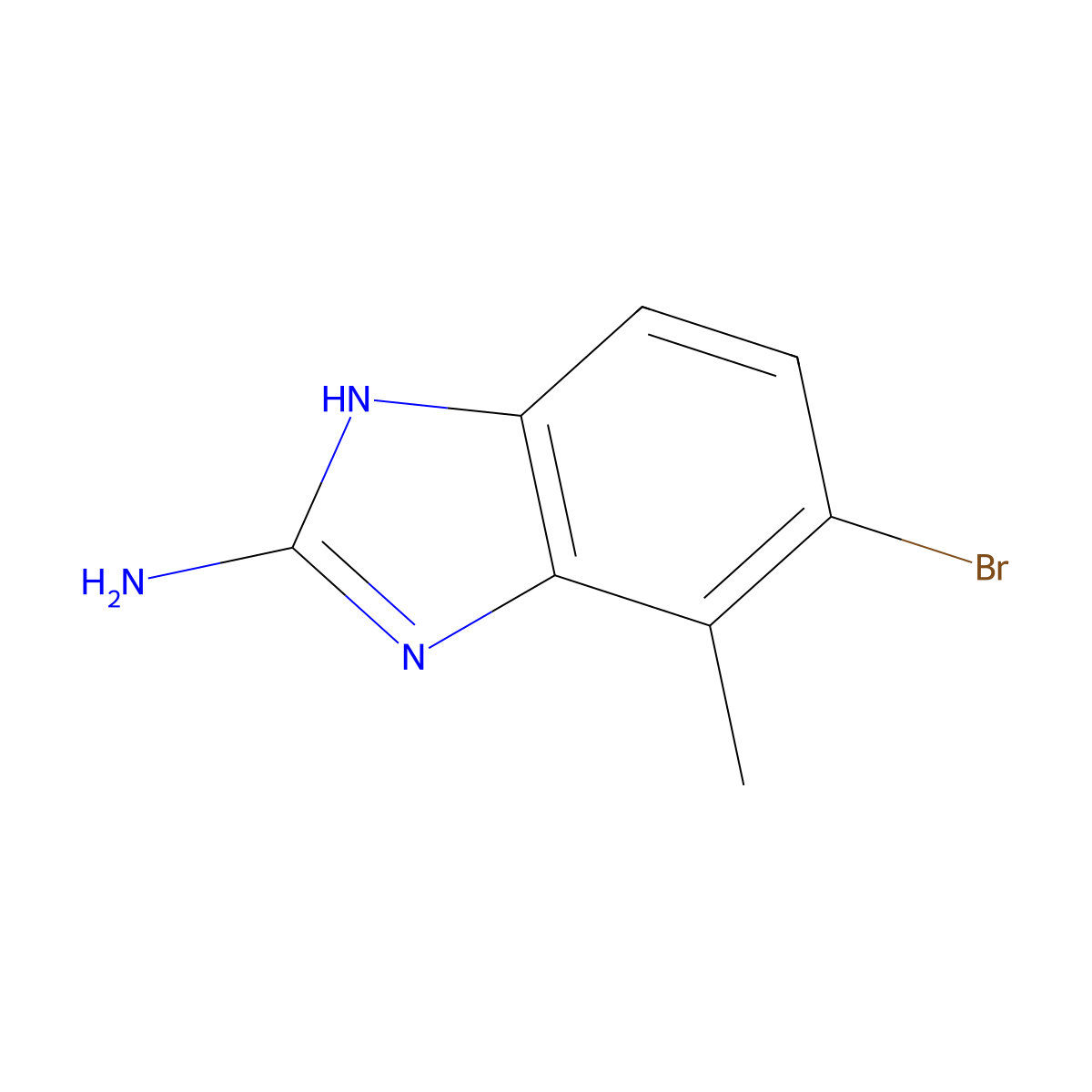 5-bromo-4-methyl-1H-1,3-benzodiazol-2-amine molecular structure, CAS 1388050-19-8