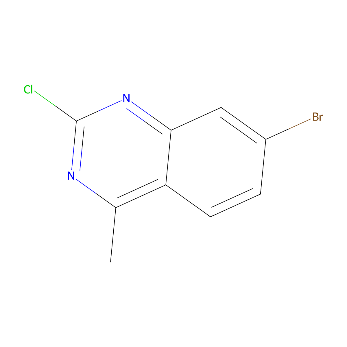 7-Bromo-2-chloro-4-methyl-quinazoline molecular structure, CAS 1388050-80-3