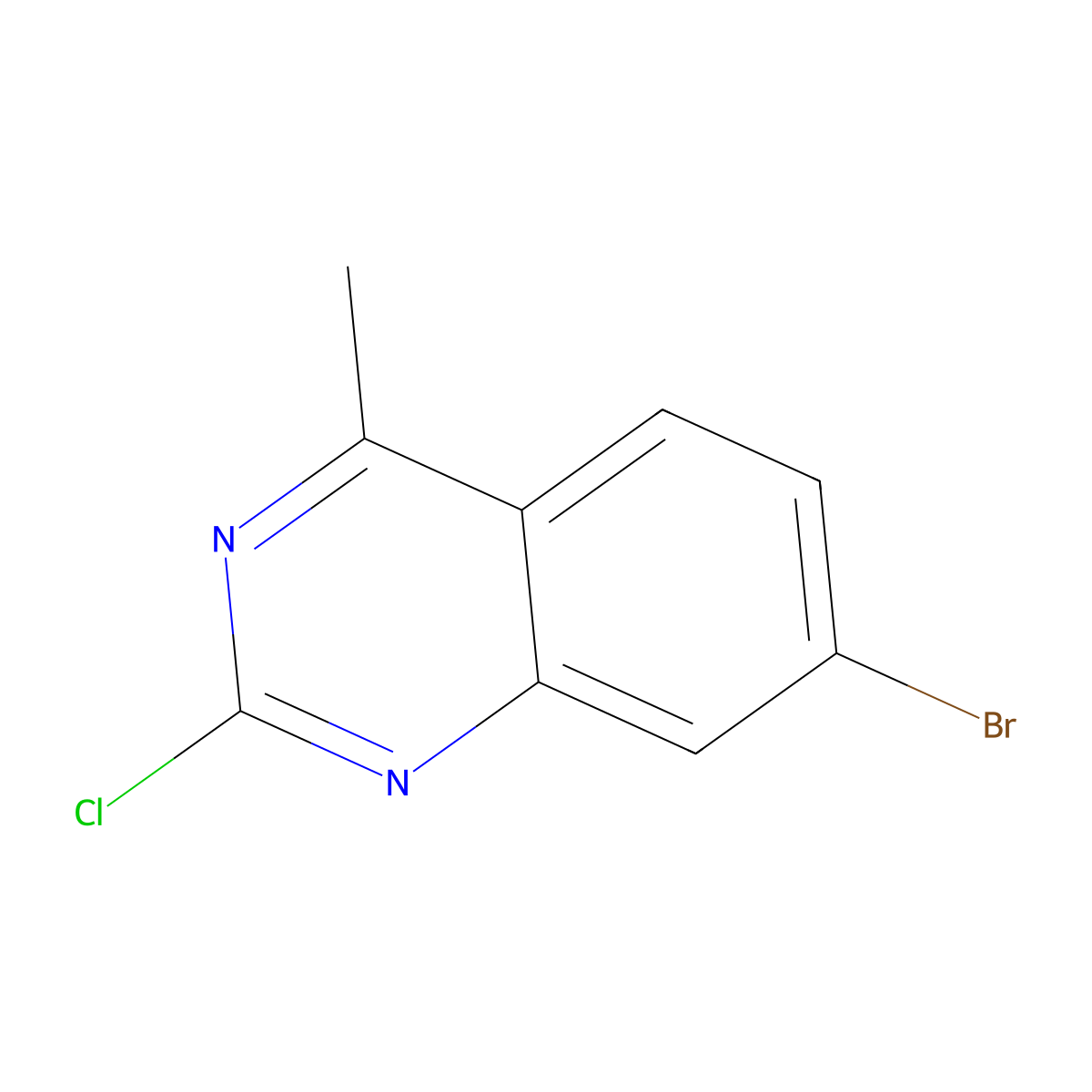 7-Bromo-2-chloro-4-methyl-quinazoline molecular structure, CAS 1388050-80-3