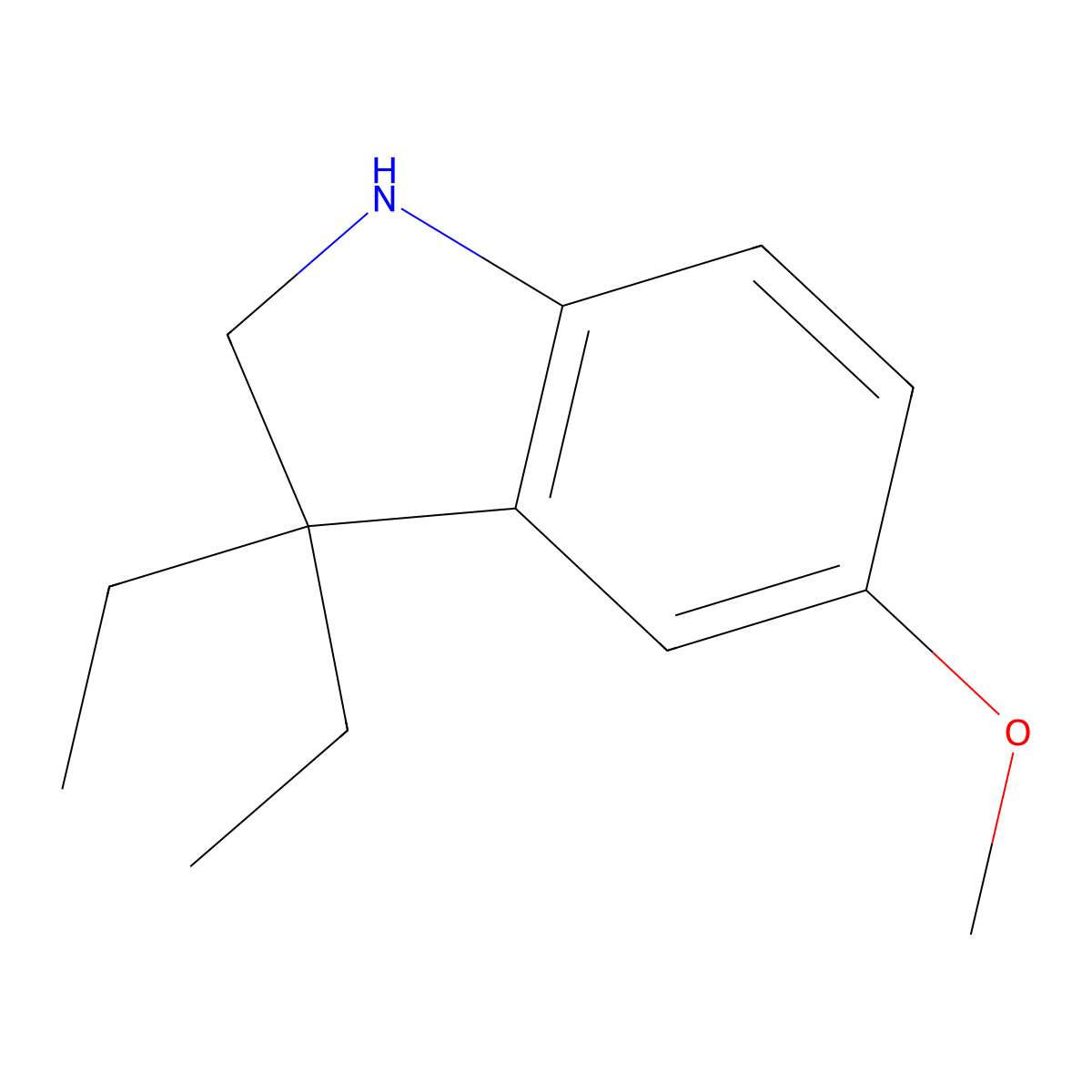 3,3-Diethyl-5-methoxy-2,3-dihydro-1H-indole molecular structure, CAS 1388051-15-7