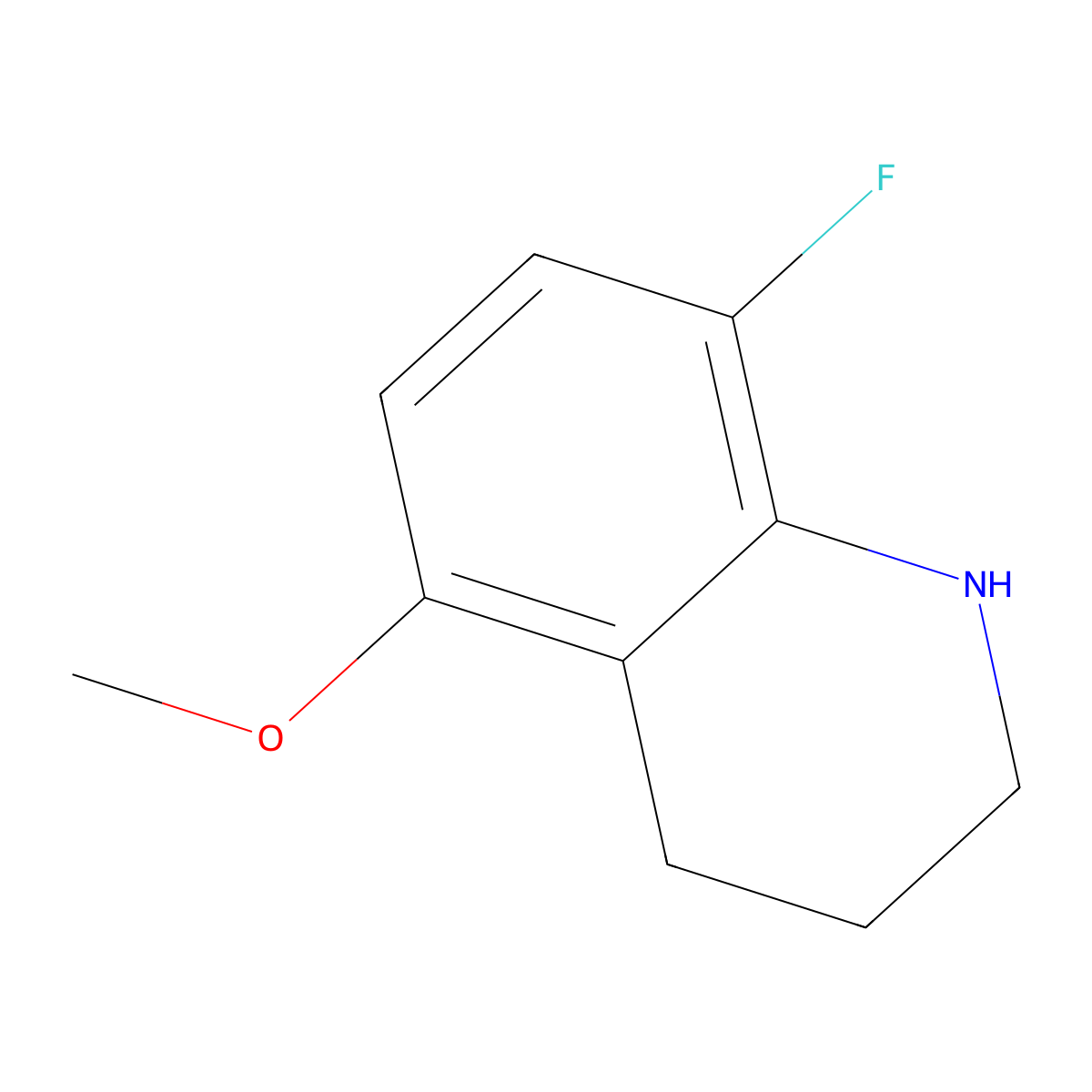 8-Fluoro-5-methoxy-1,2,3,4-tetrahydroquinoline molecular structure, CAS 1388051-58-8