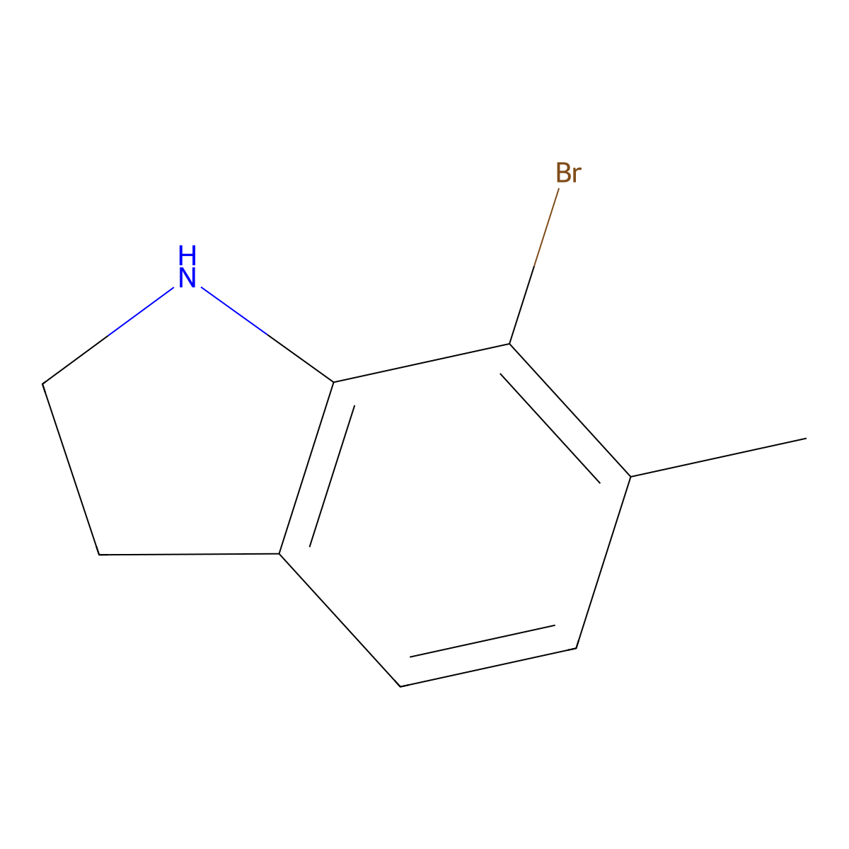 7-bromo-6-methyl-2,3-dihydro-1H-indole molecular structure, CAS 1388051-70-4