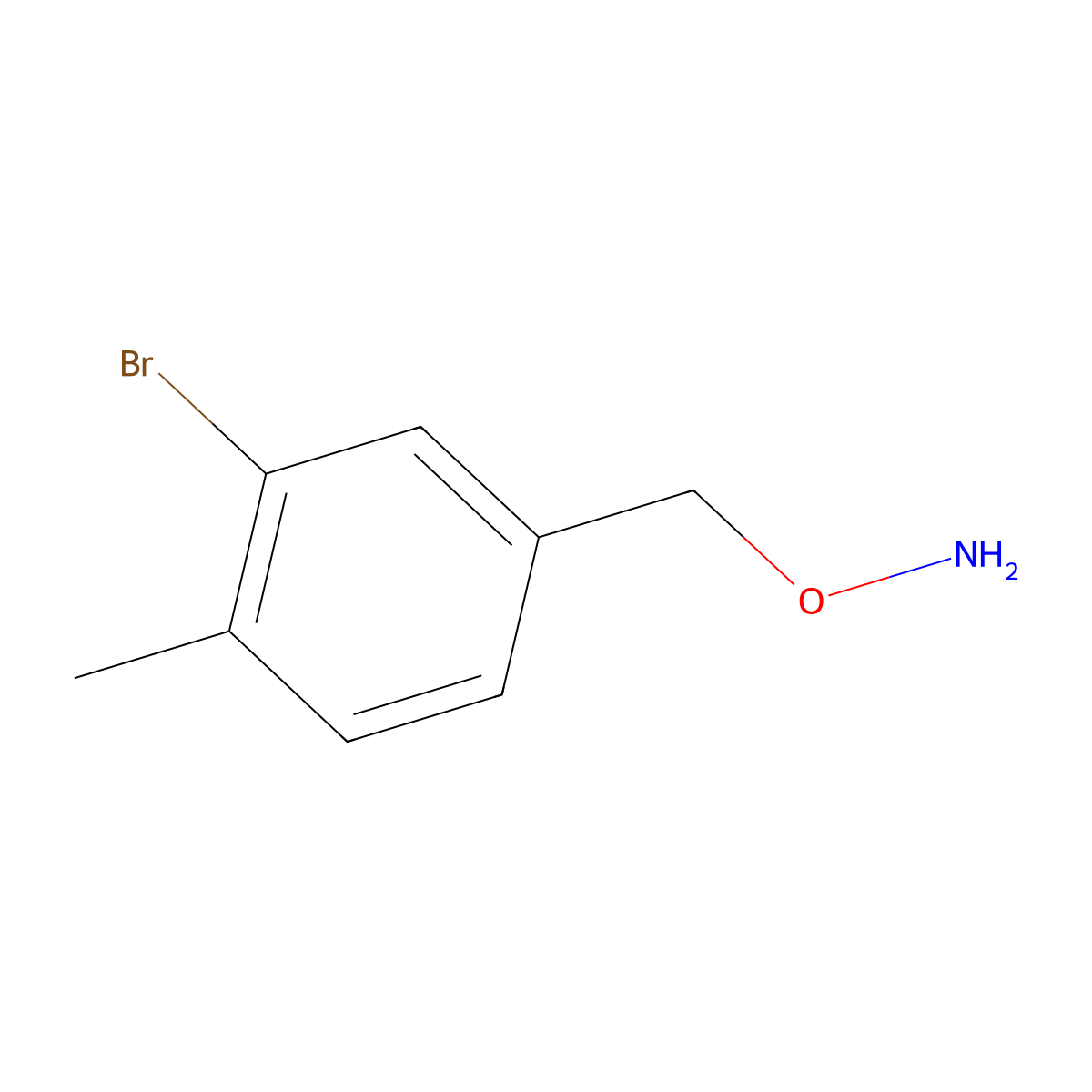 O-[(3-bromo-4-methylphenyl)methyl]hydroxylamine molecular structure, CAS 1388051-80-6