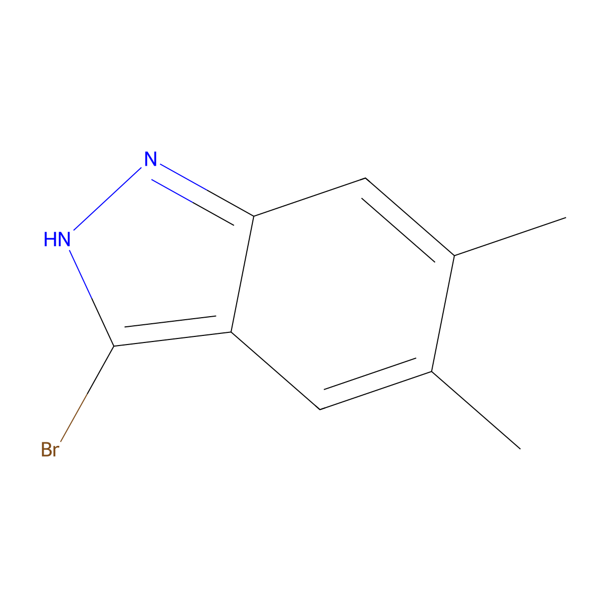 3-Bromo-5,6-dimethyl-1H-indazole molecular structure, CAS 1388053-81-3