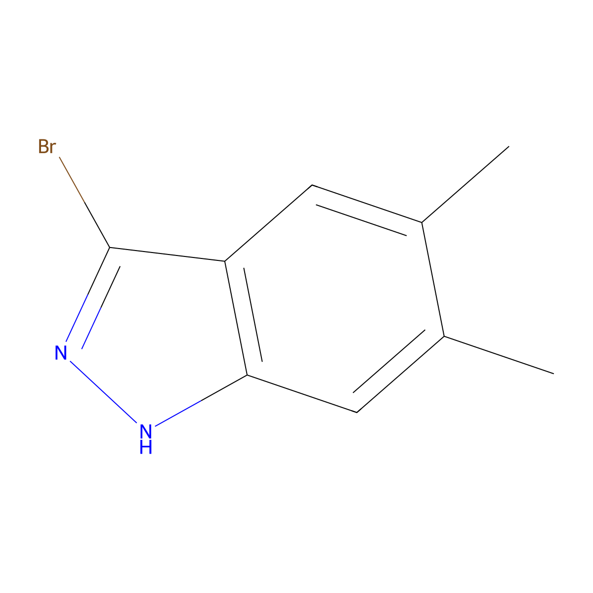 3-Bromo-5,6-dimethyl-1H-indazole molecular structure, CAS 1388053-81-3