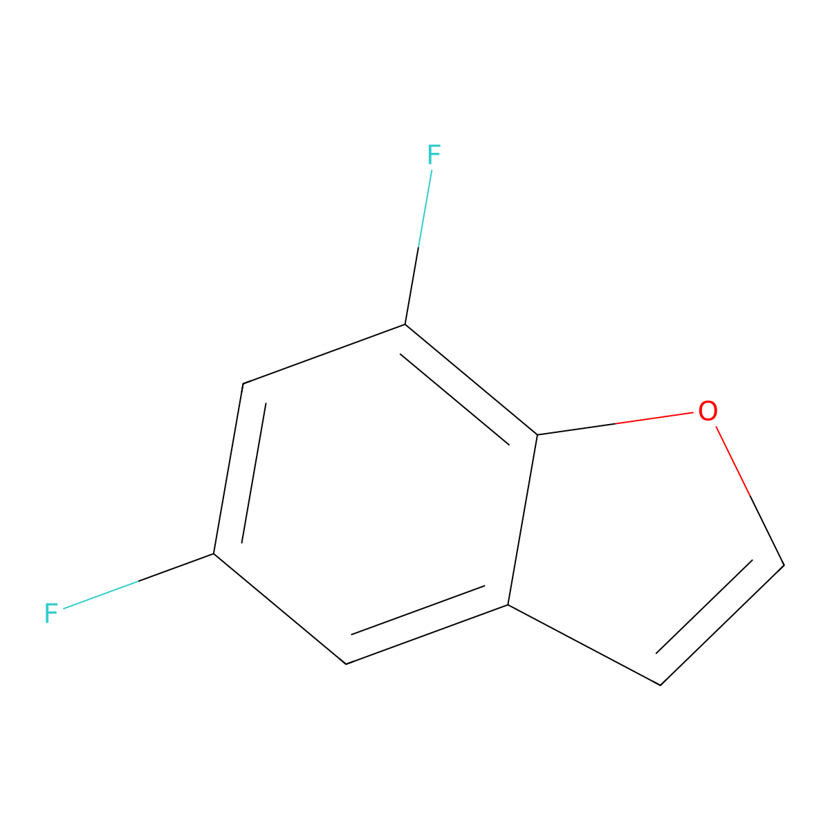 5,7-Difluoro-1-benzofuran molecular structure, CAS 1388053-91-5