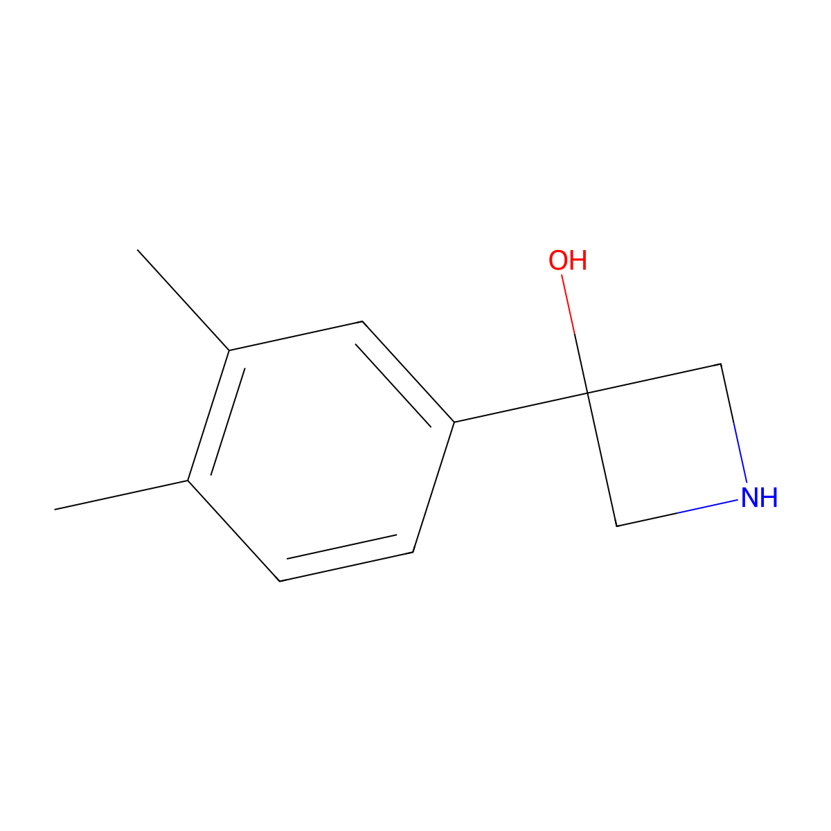 3-(3,4-Dimethylphenyl)azetidin-3-ol molecular structure, CAS 1388055-07-9